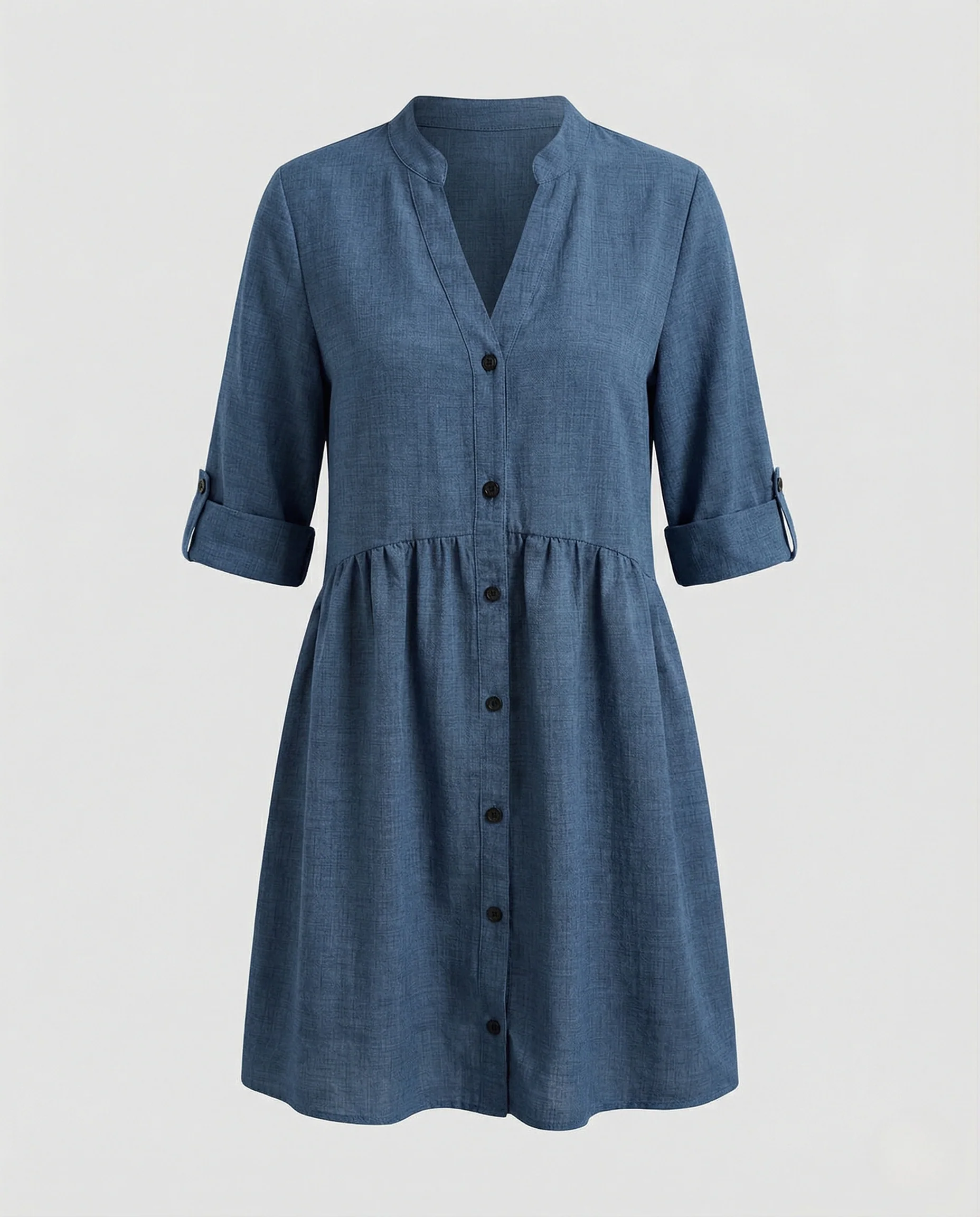 Damen Hemdblusenkleid Chambray kurz - Image 5