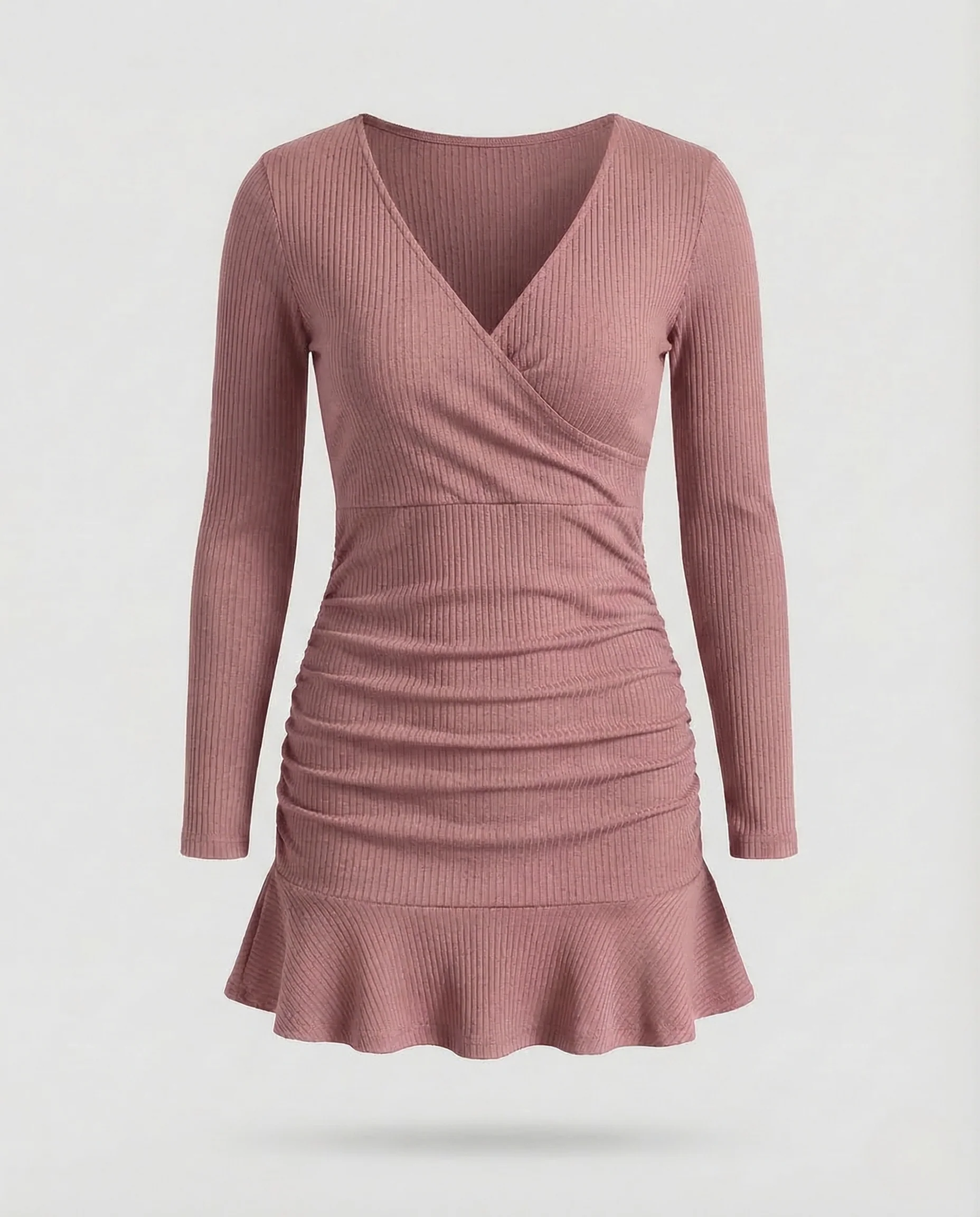 Damen Wickel Minikleid Volantsaum - Image 6