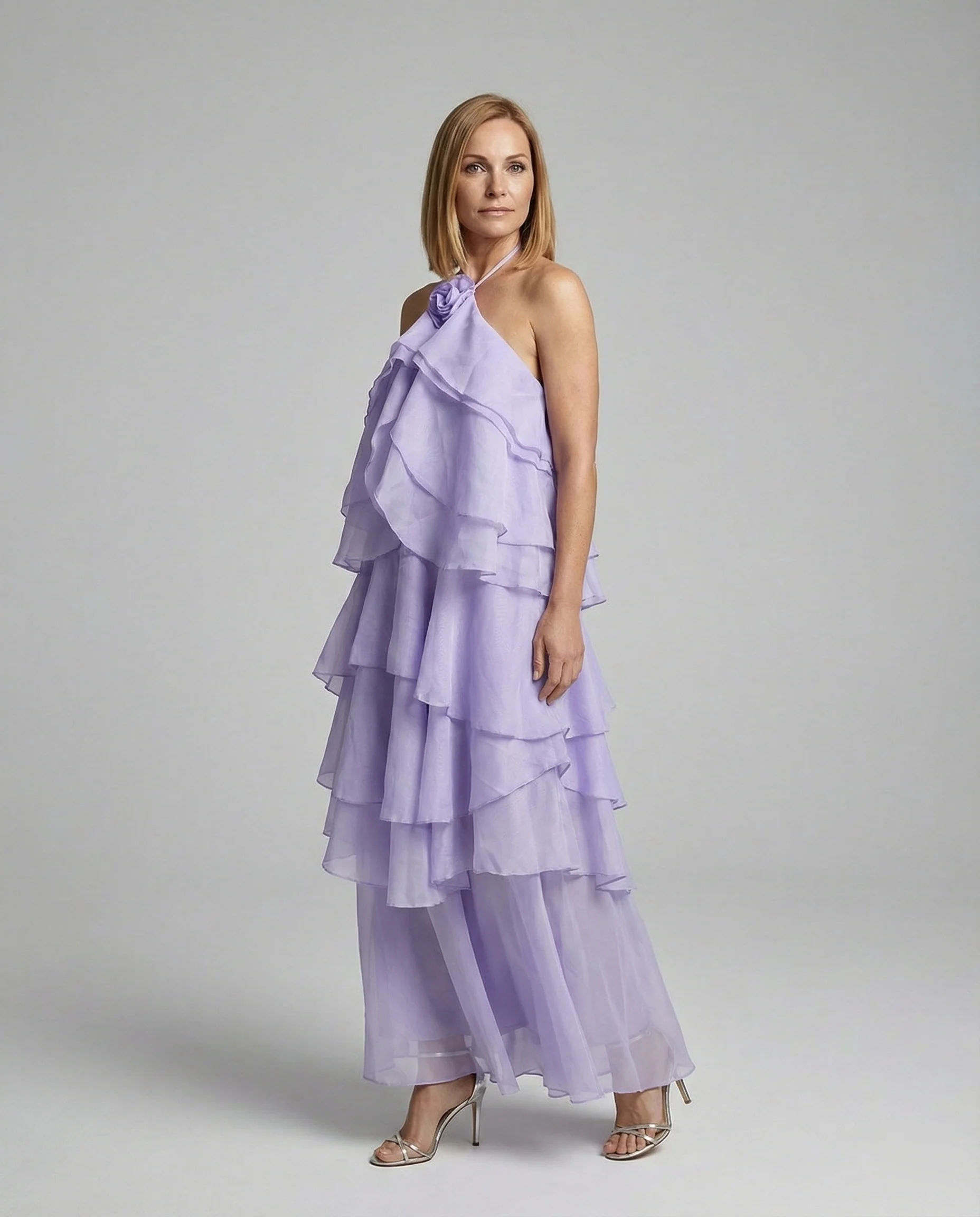 Damen Sommerkleid kurz mit Volants - Image 7
