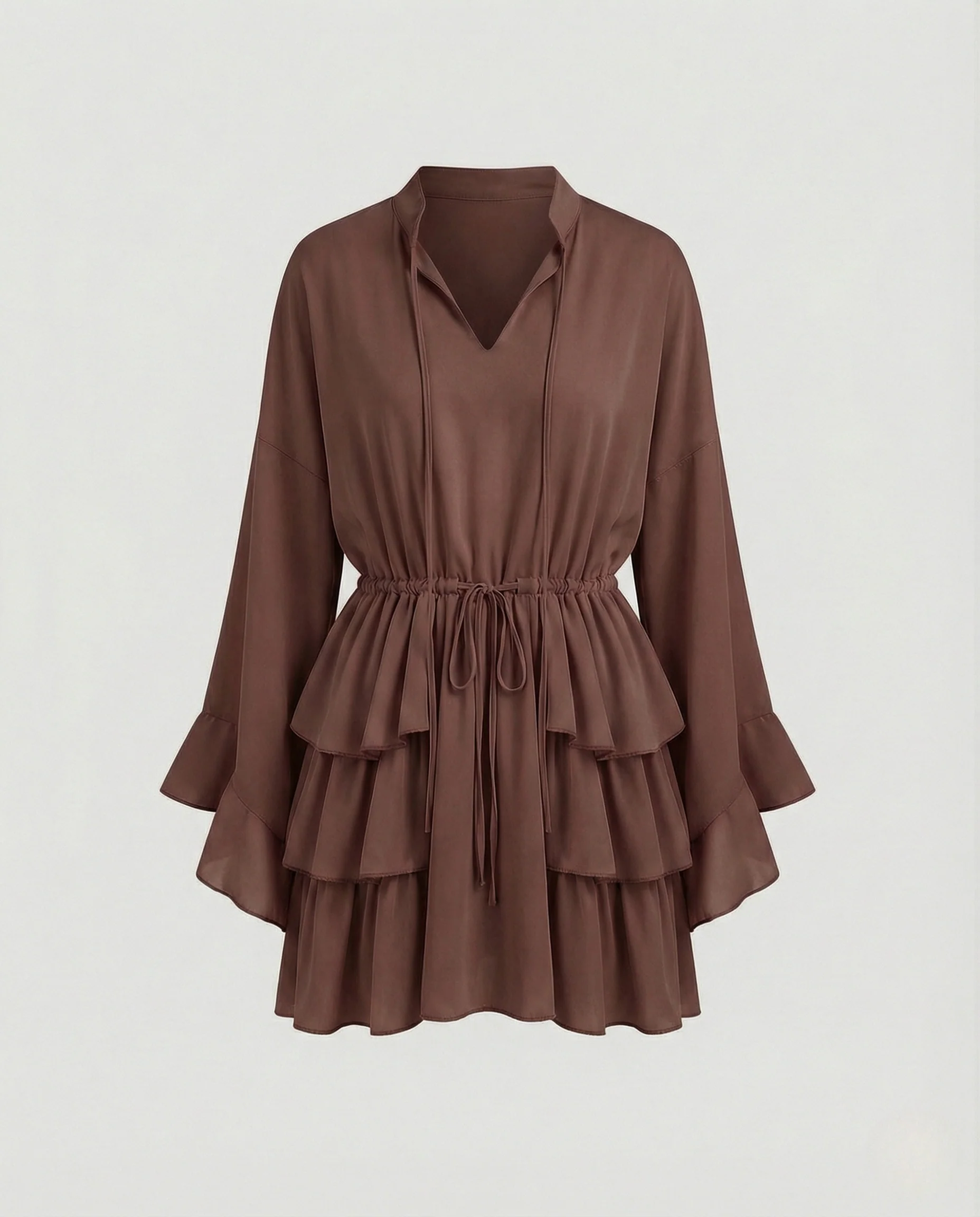Freizeitkleid Damen Stufenkleid Kurz - Image 3