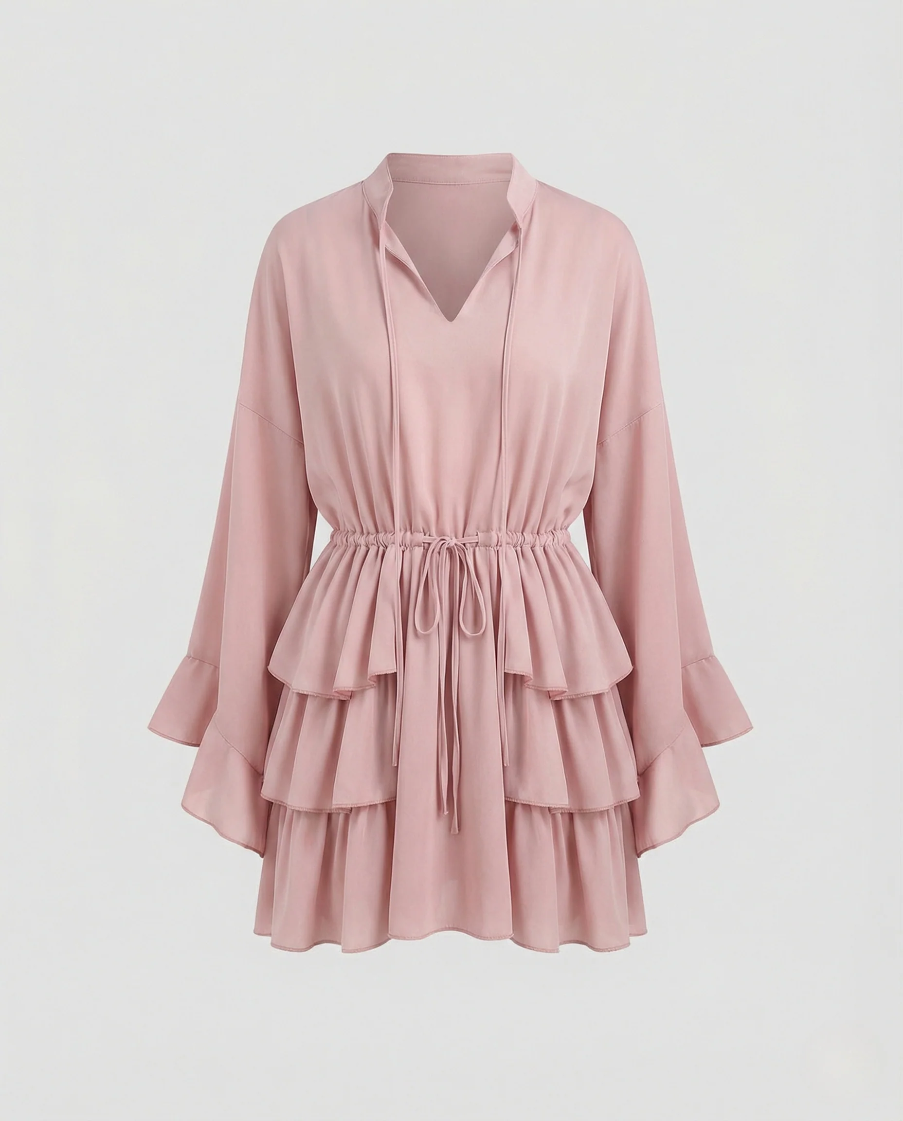 Freizeitkleid Damen Stufenkleid Kurz - Image 4