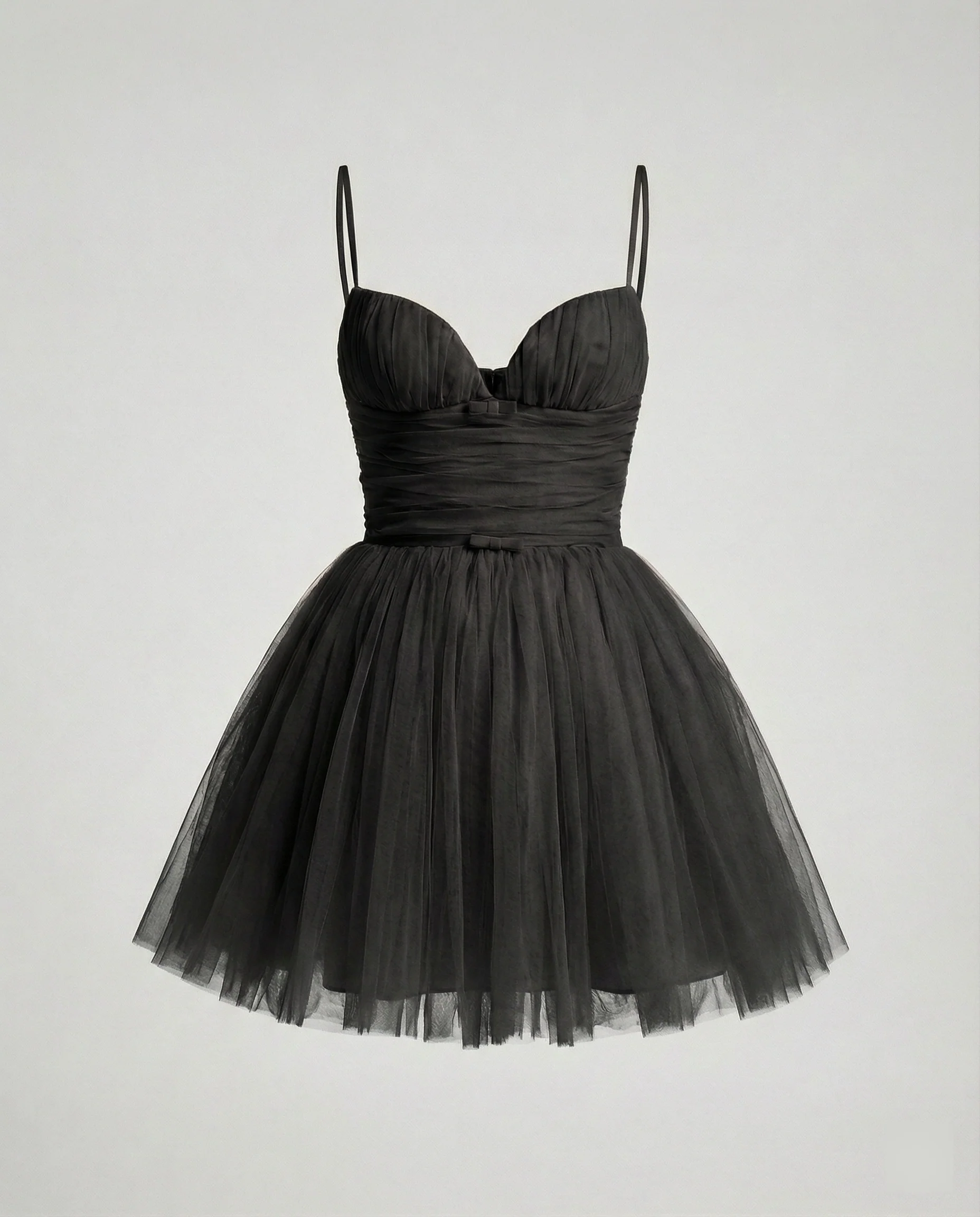 Damen Tüll Minikleid mit Herz-Ausschnitt - Image 5