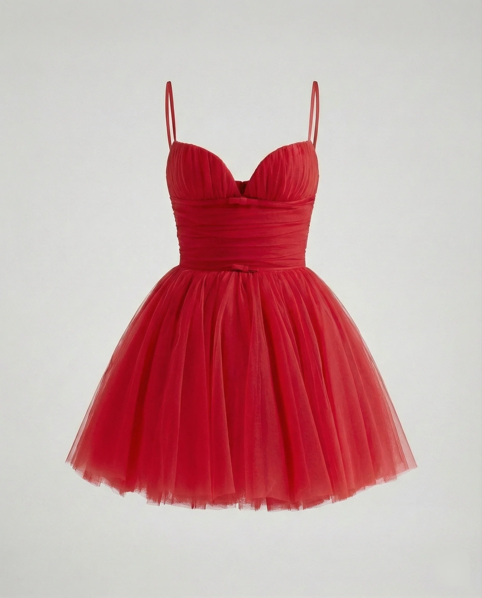 Damen Tüll Minikleid mit Herz-Ausschnitt - Image 6
