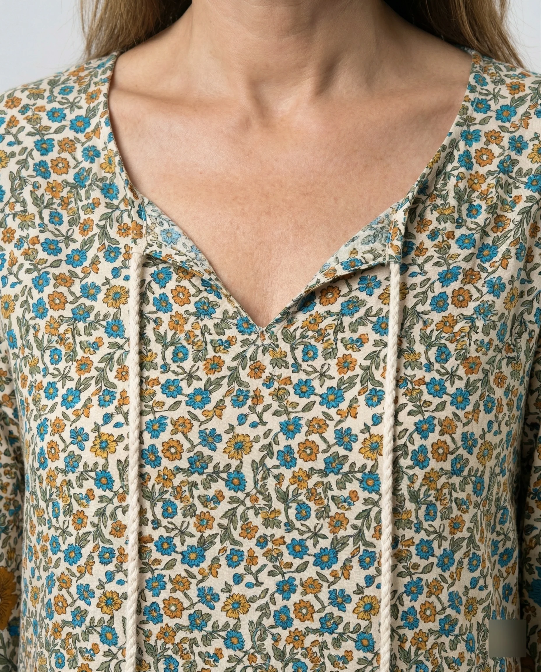 Kurzes Tunika Kleid Damen Floral - Image 3
