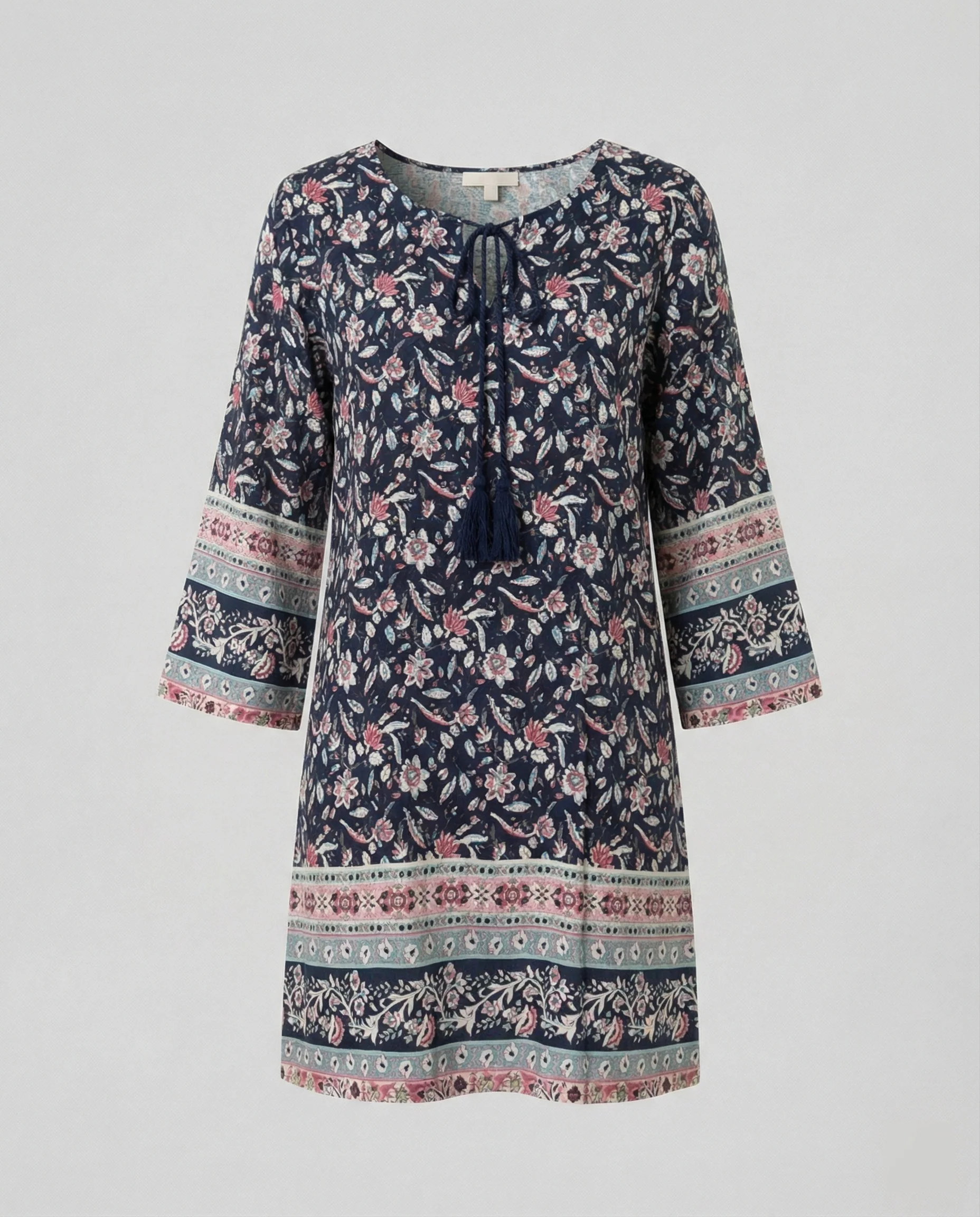 Kurzes Tunika Kleid Damen Floral - Image 8