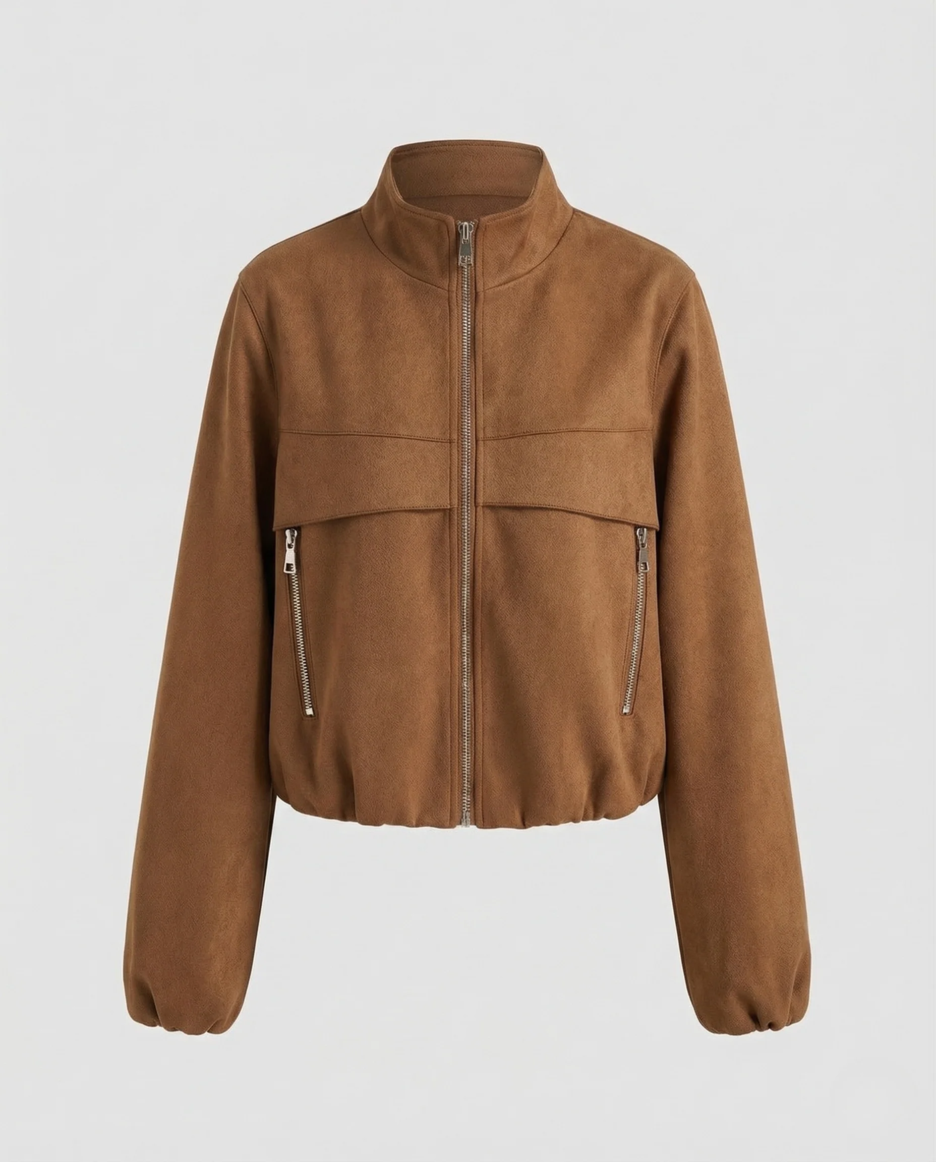 Damen Velours Blouson Ballonärmel - Image 5