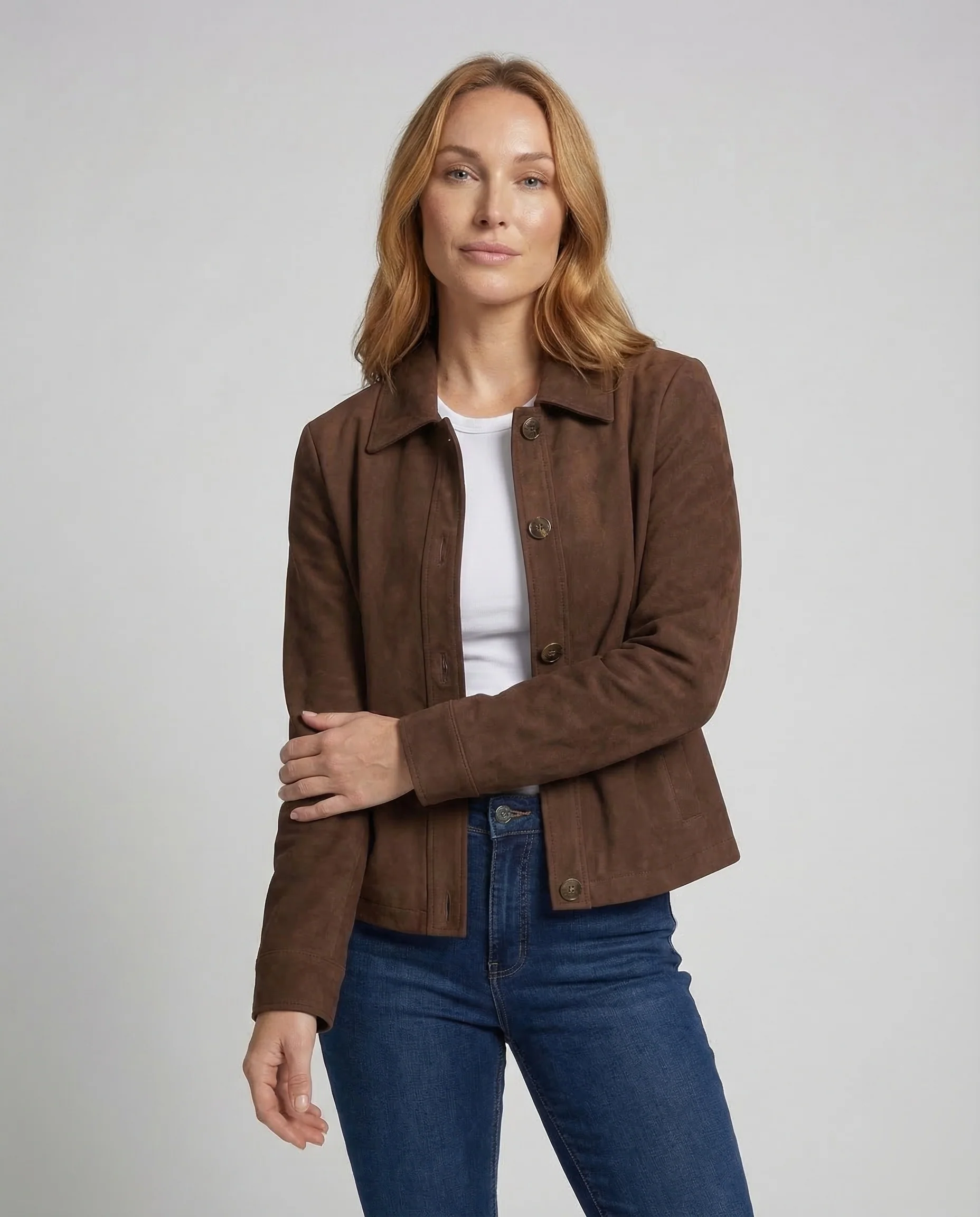 Damen Veloursjacke Kurz Weit - Image 2