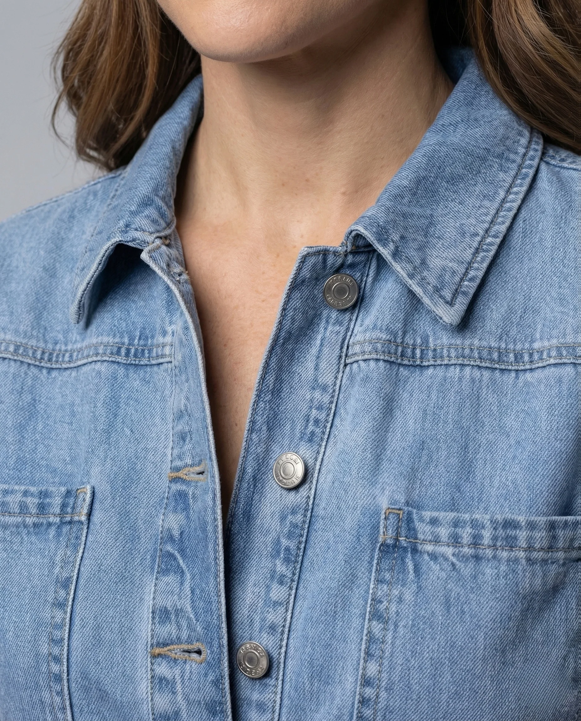 Damen Jeans Kurzoverall Knopfleiste - Image 2