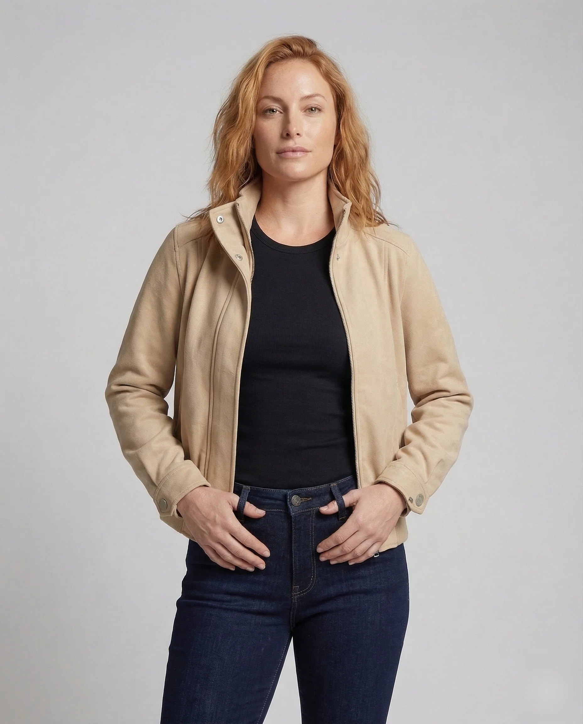 Damen Fleecejacke Stehkragen - Image 2