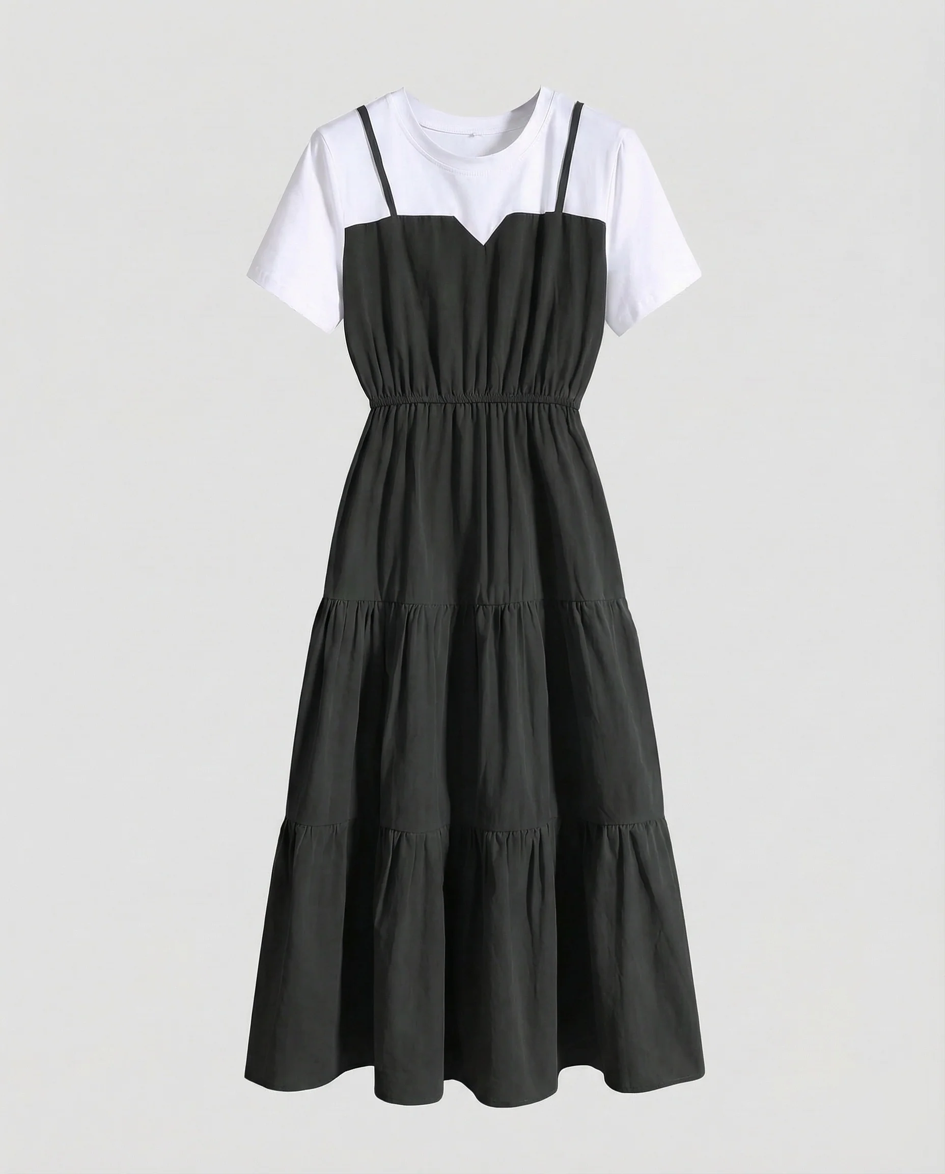 Damen Midikleid Layer Volant - Image 6