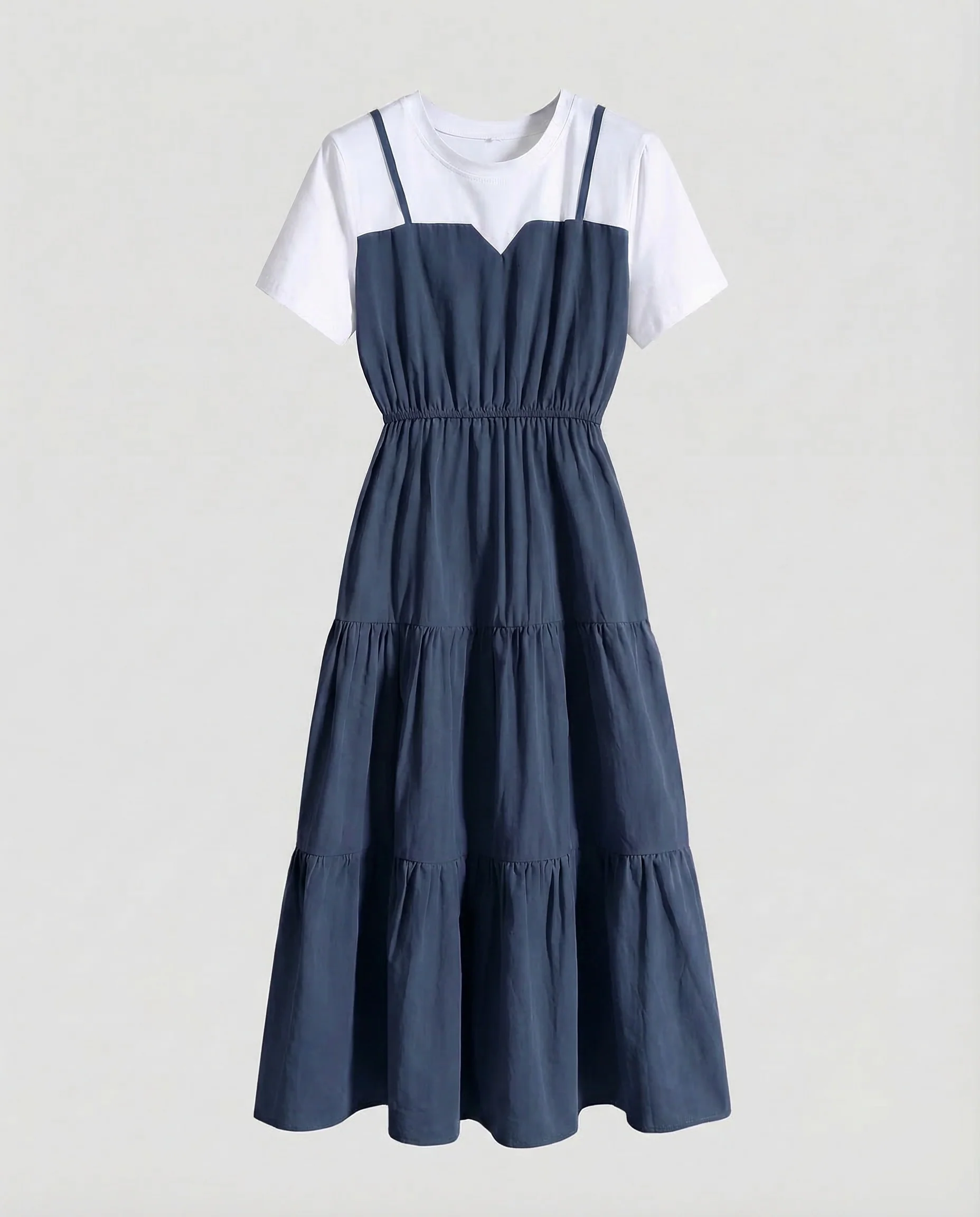 Damen Midikleid Layer Volant - Image 7