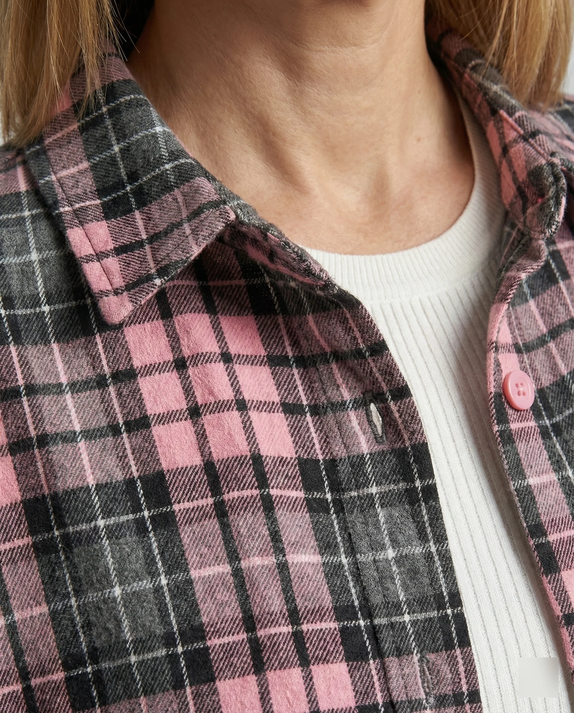 Damen Hemdjacke Flanell lang - Image 12