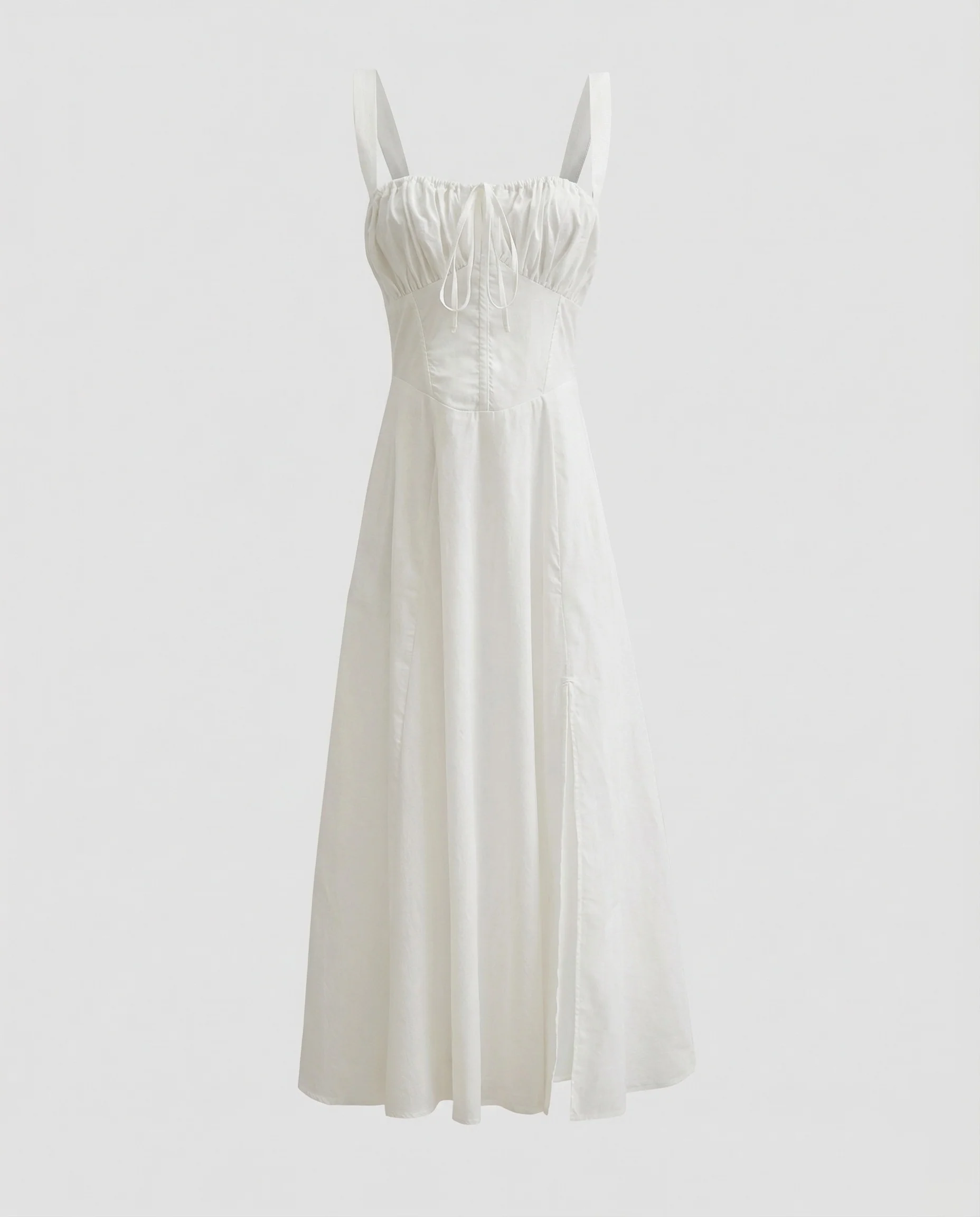 Damen Langes A-Linien Kleid mit Schlitz - Image 5