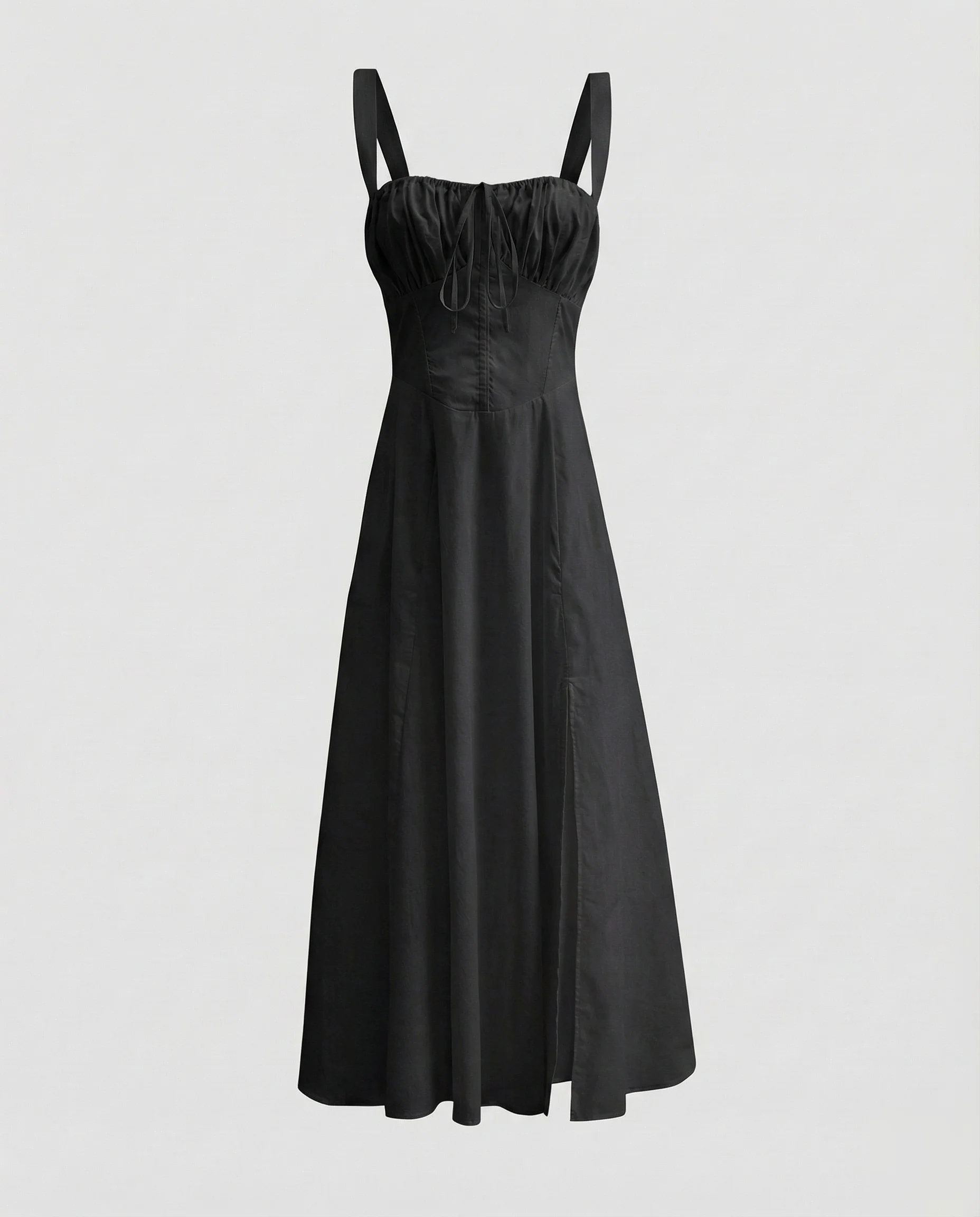 Damen Langes A-Linien Kleid mit Schlitz - Image 6