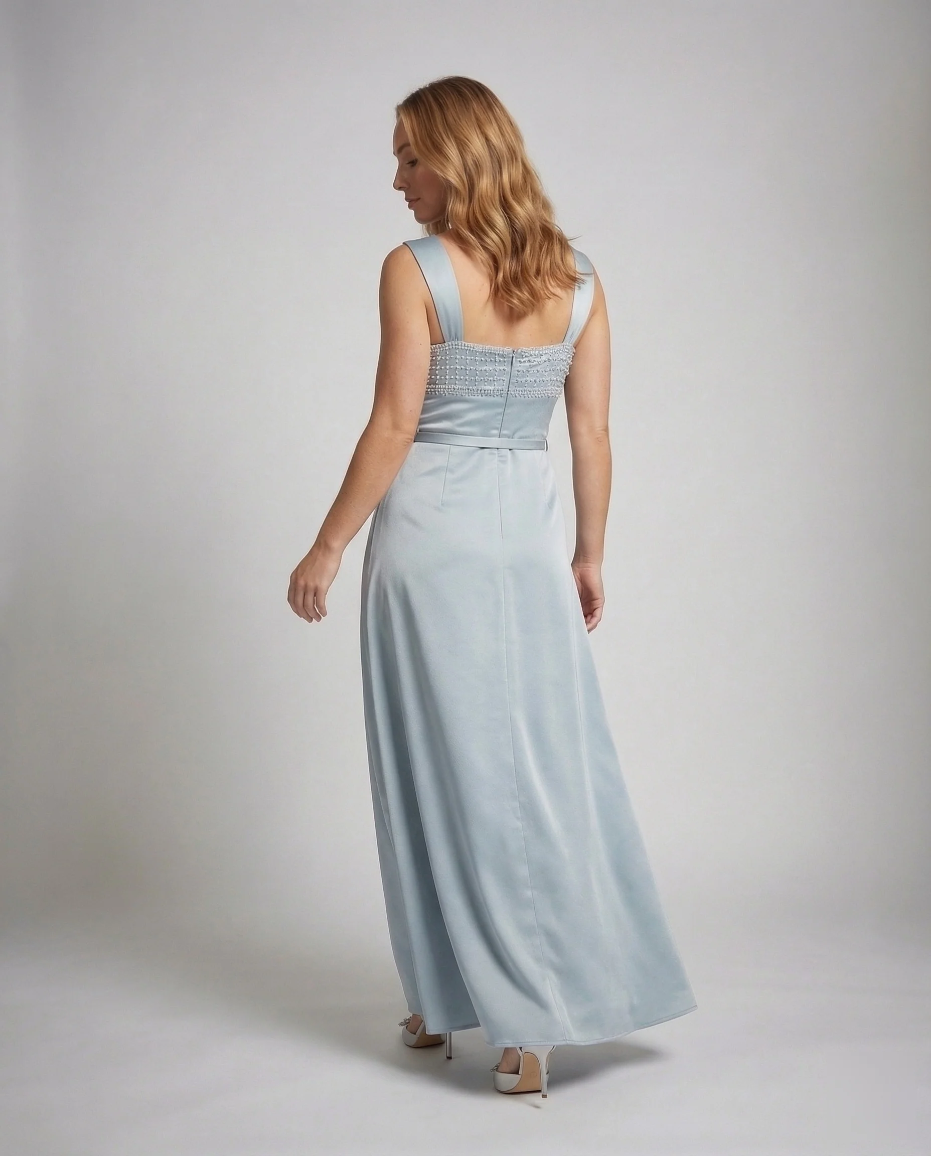 Damen Langes Abendkleid mit Besticktem Bustier im Empire Schnitt - Image 4