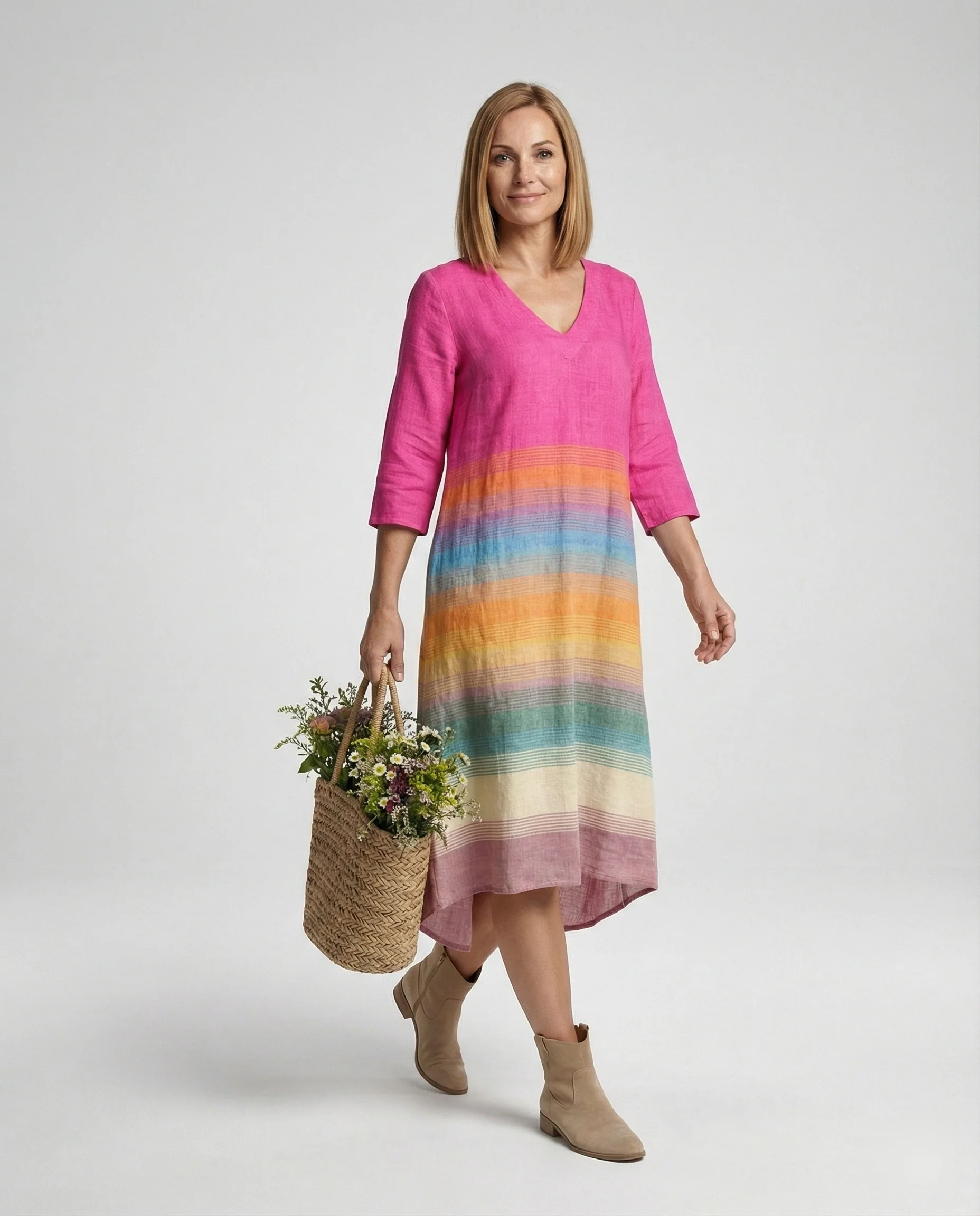 Boho Maxikleid Sommer Damen Taschen - Image 17