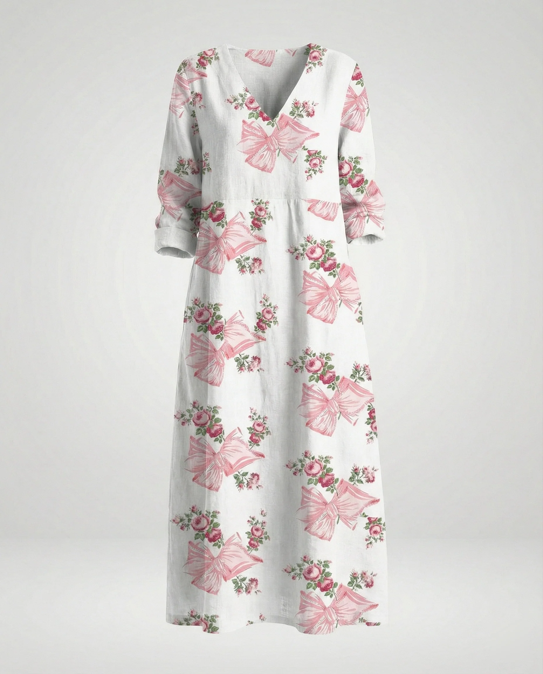 Boho Maxikleid Sommer Damen Taschen - Image 4