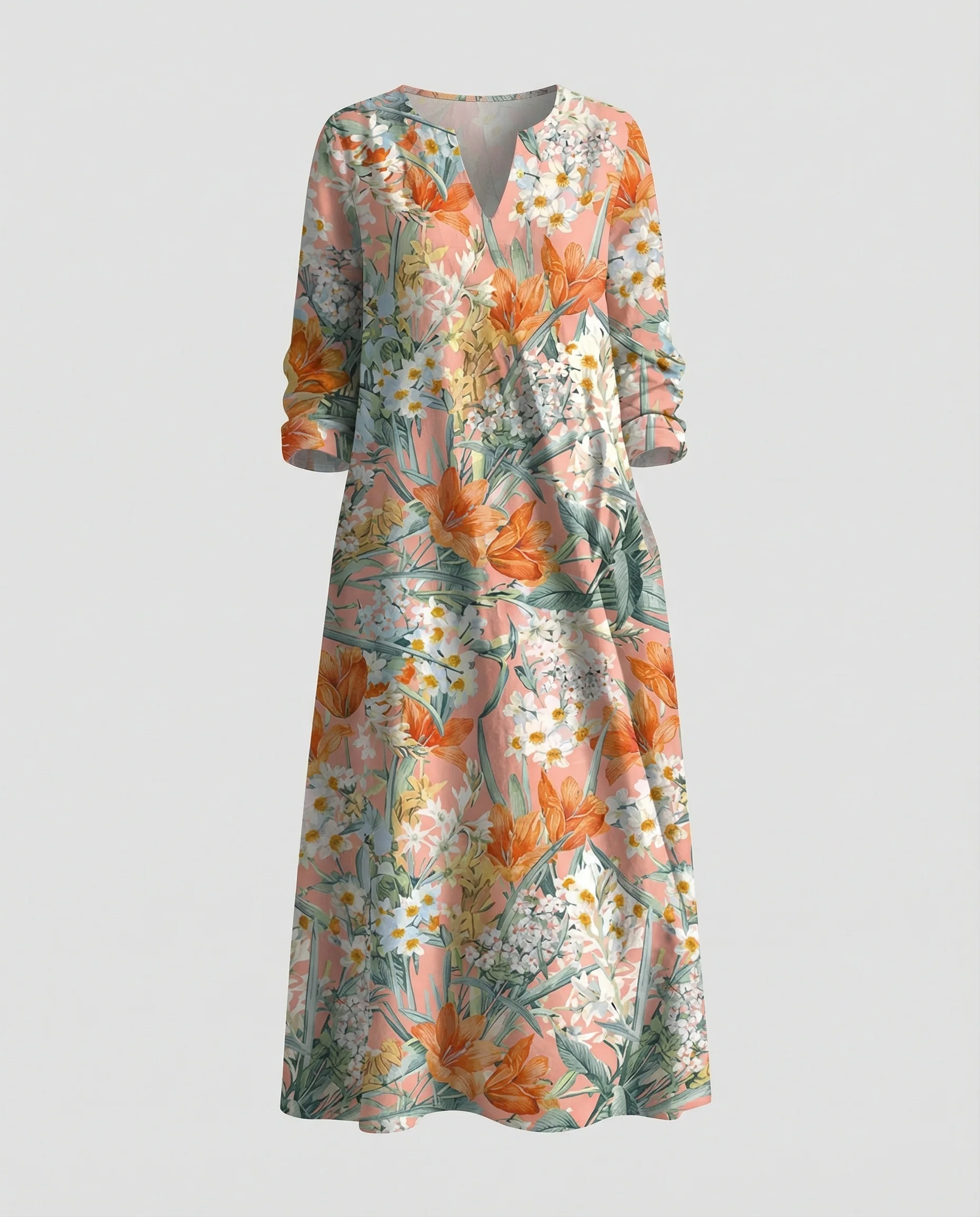 Boho Maxikleid Sommer Damen Taschen - Image 40