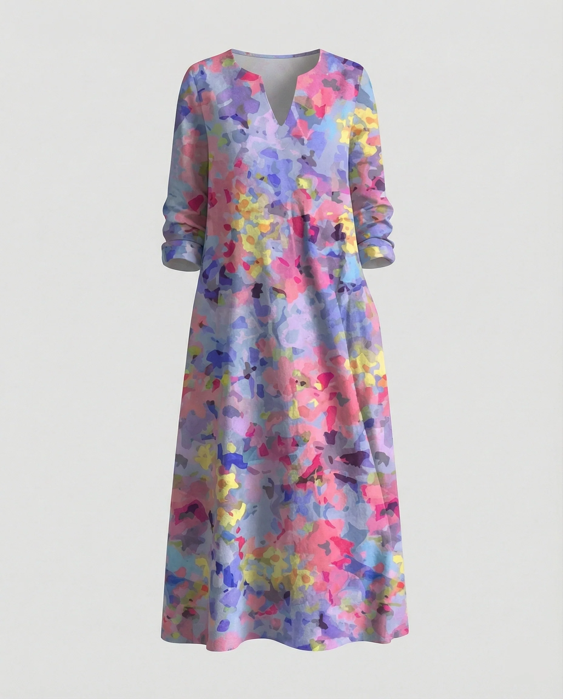 Boho Maxikleid Sommer Damen Taschen - Image 42