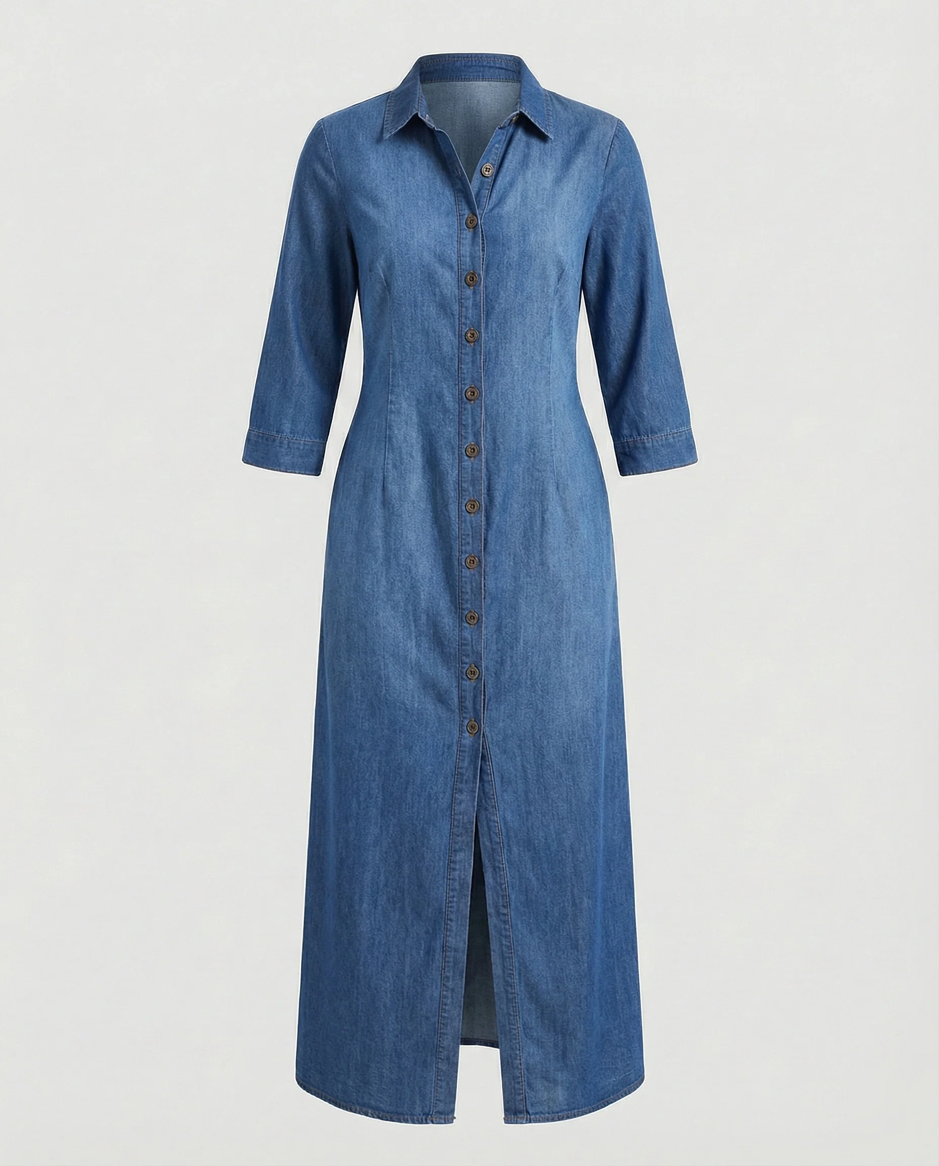 Hemdblusenkleid Damen mit Taillierung - Image 6