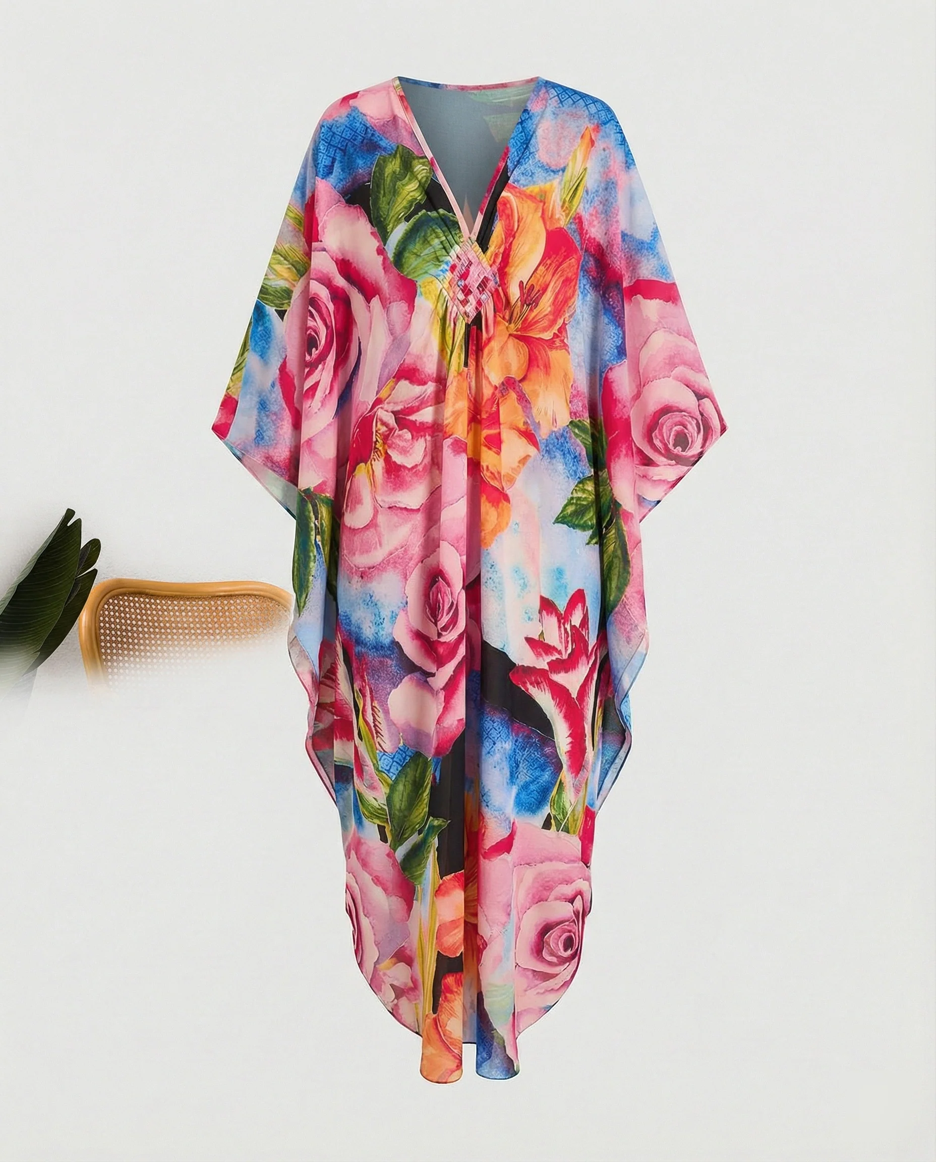 Damen Maxikleid Kaftan Sommer - Image 9