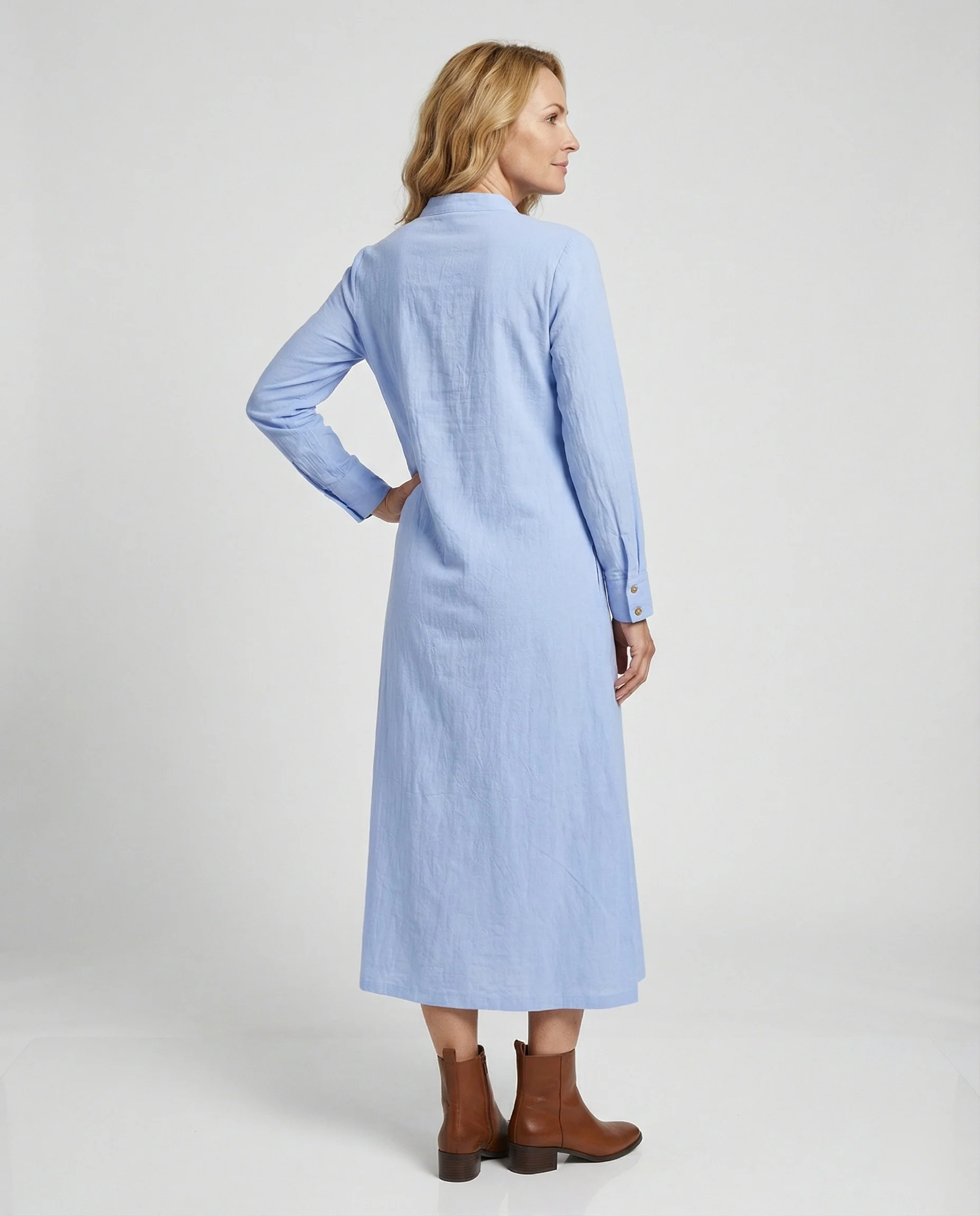 Leinen Maxikleid Sommer Damen - Image 2