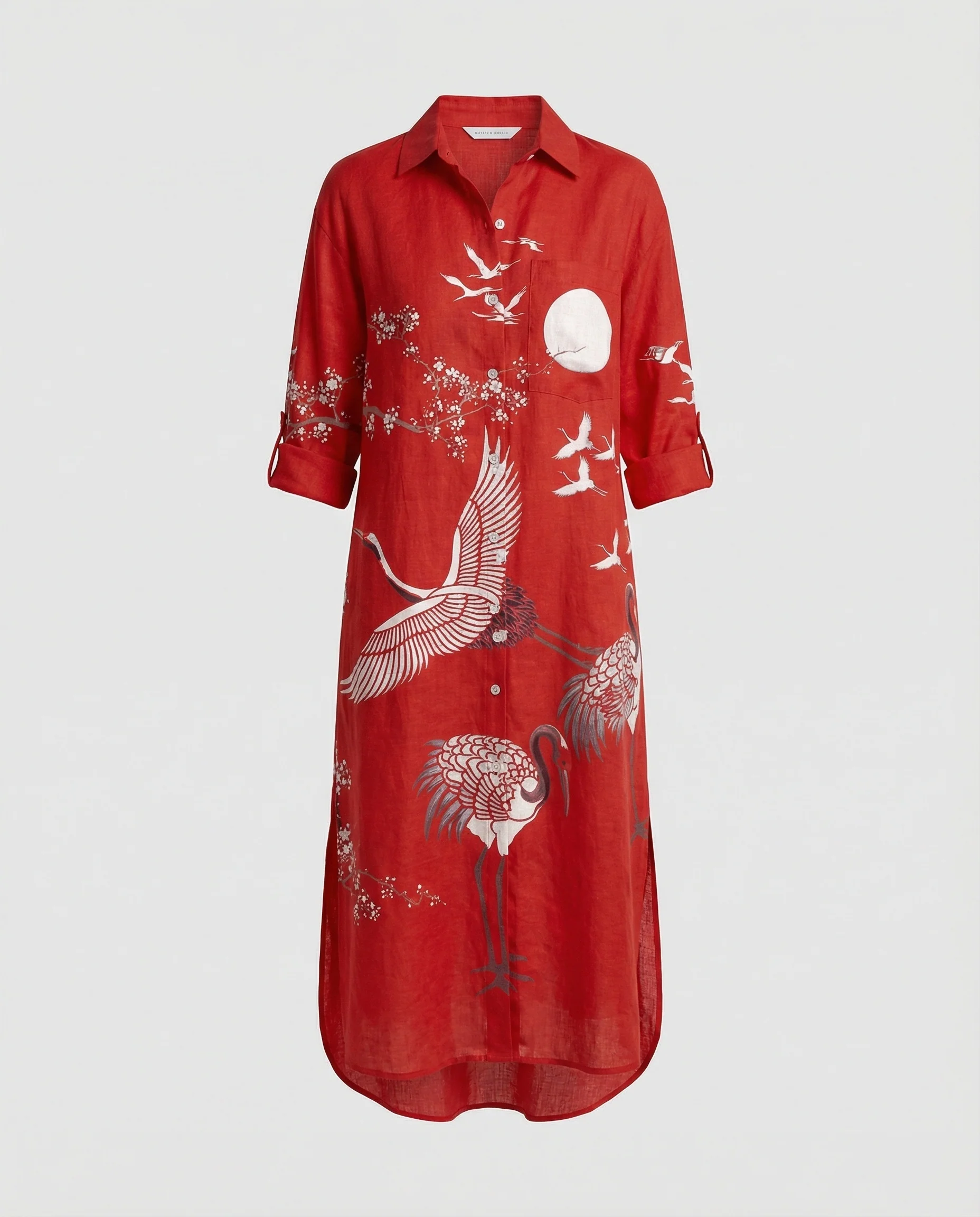 Damen Kaftan Kleid lang Seidenoptik - Image 33