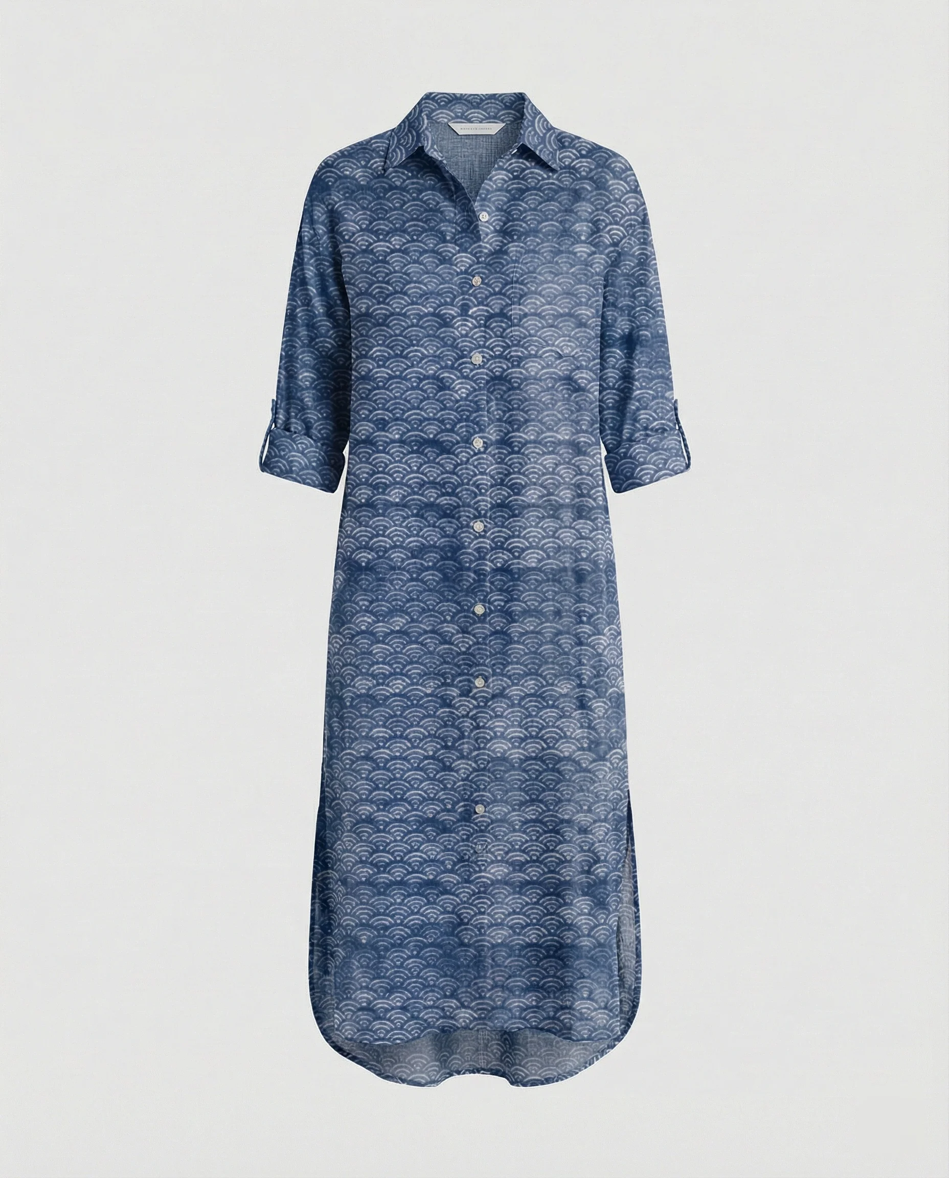Damen Kaftan Kleid lang Seidenoptik - Image 38