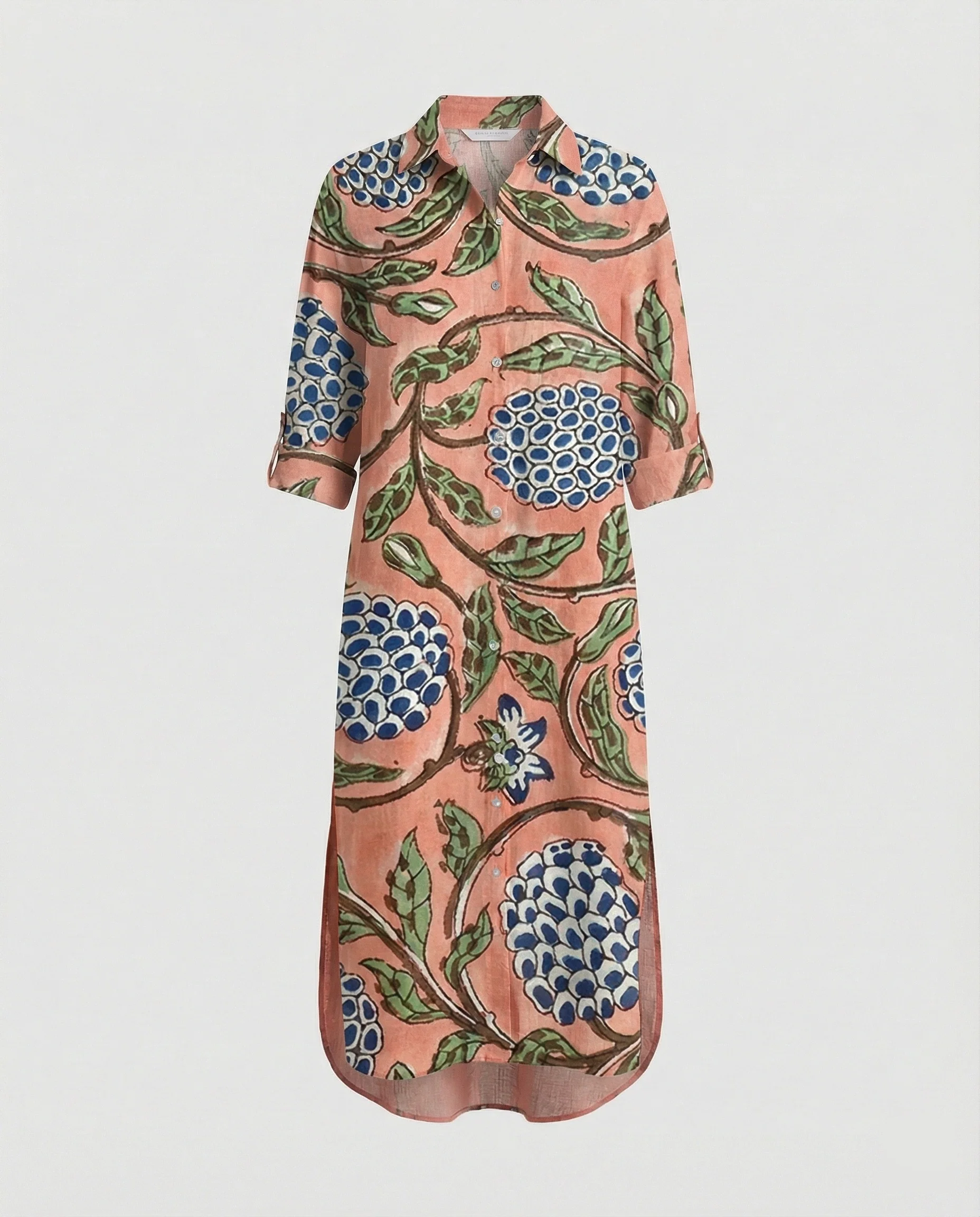 Damen Kaftan Kleid lang Seidenoptik - Image 44
