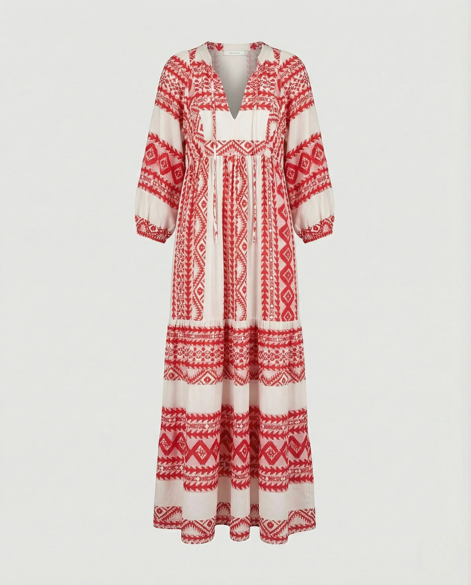 V-Ausschnitt Kleid Geometrisch Print Damen - Image 6