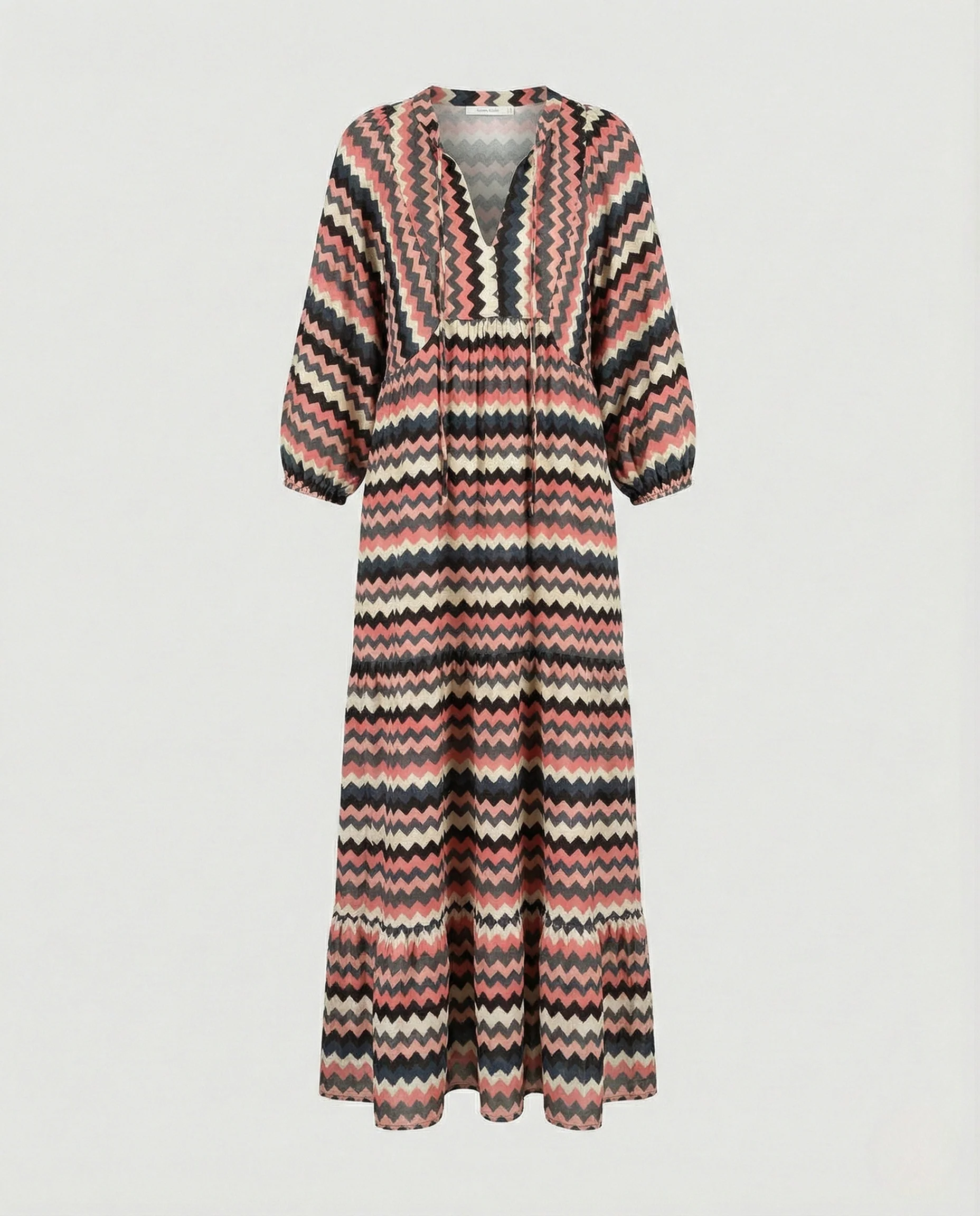 V-Ausschnitt Kleid Geometrisch Print Damen - Image 8