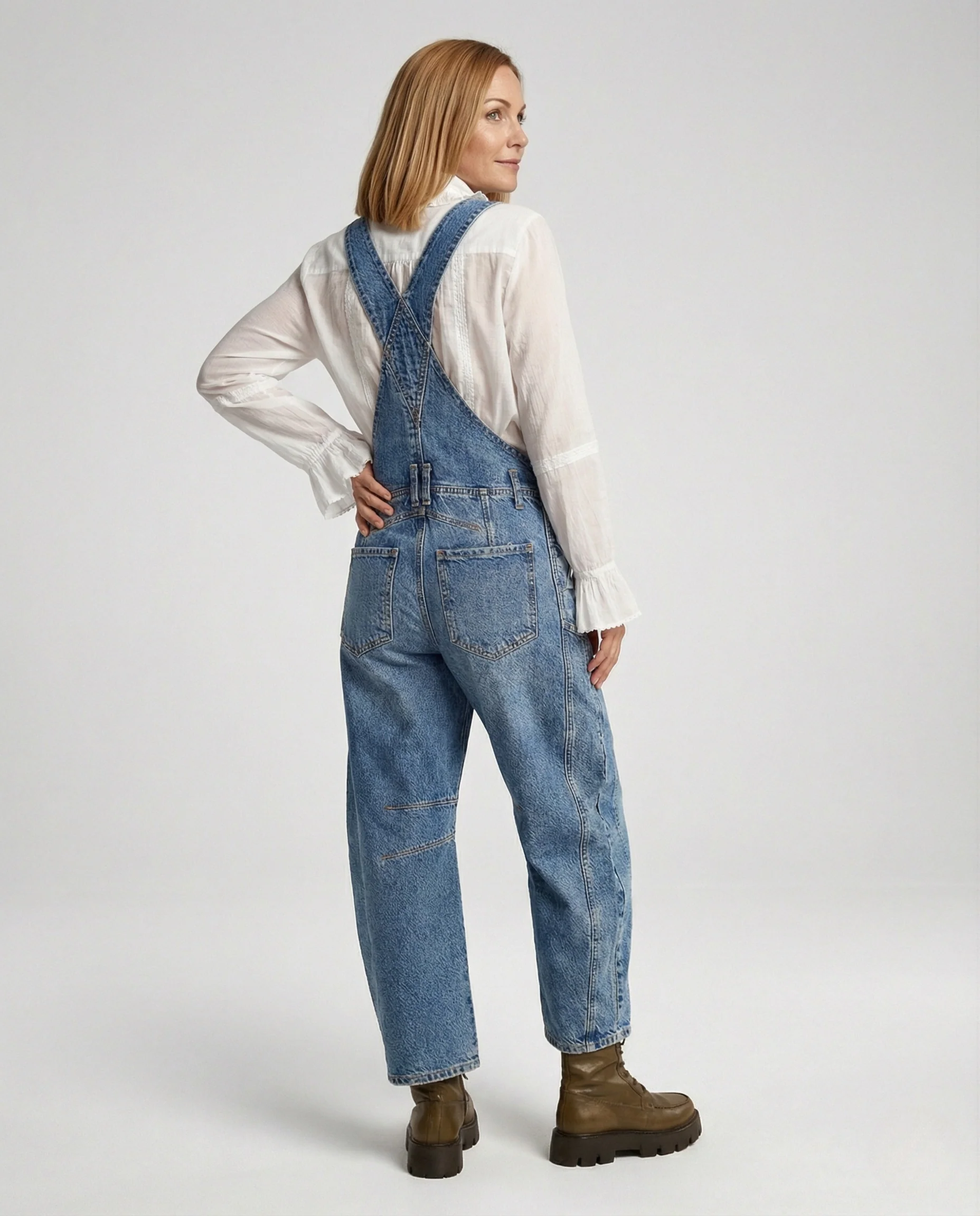 Damen Latzhose Baumwolle weit - Image 2