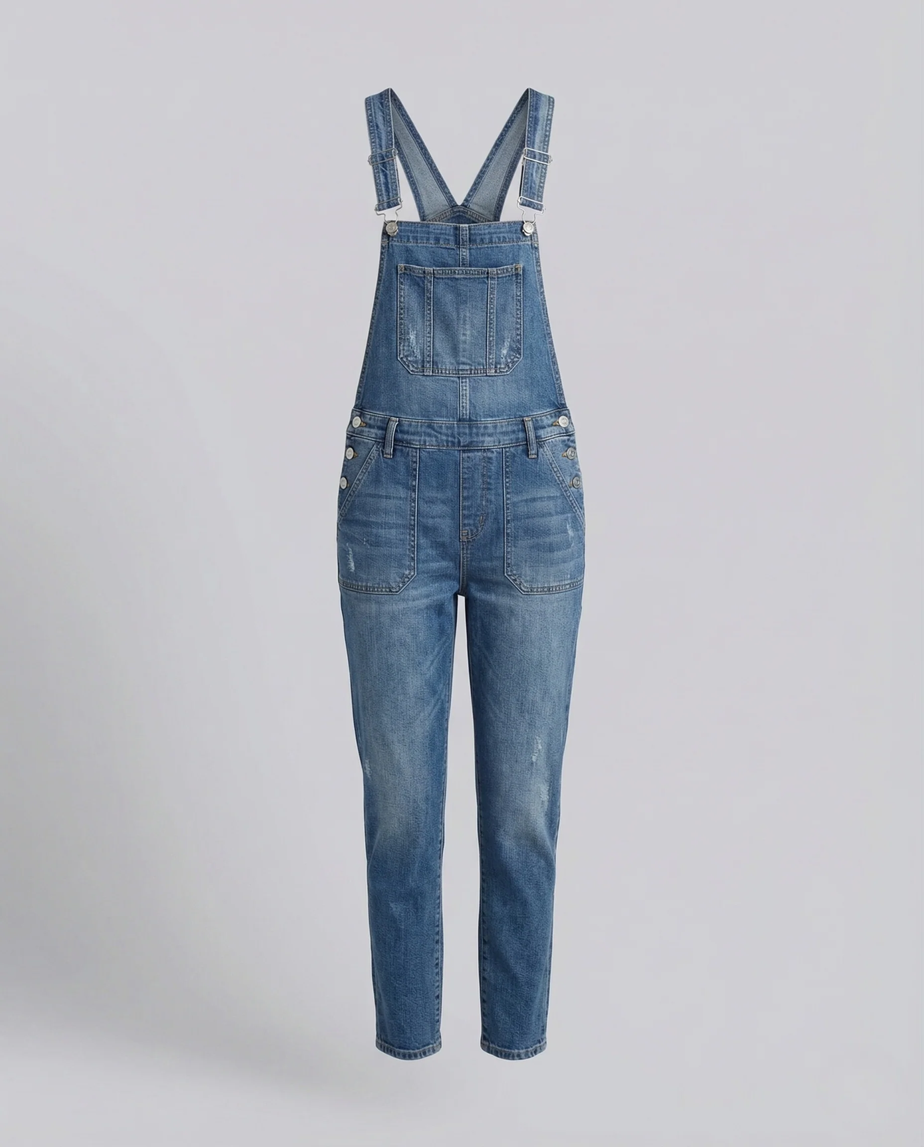 Damen Boyfriend Denim Latzhose - Image 4