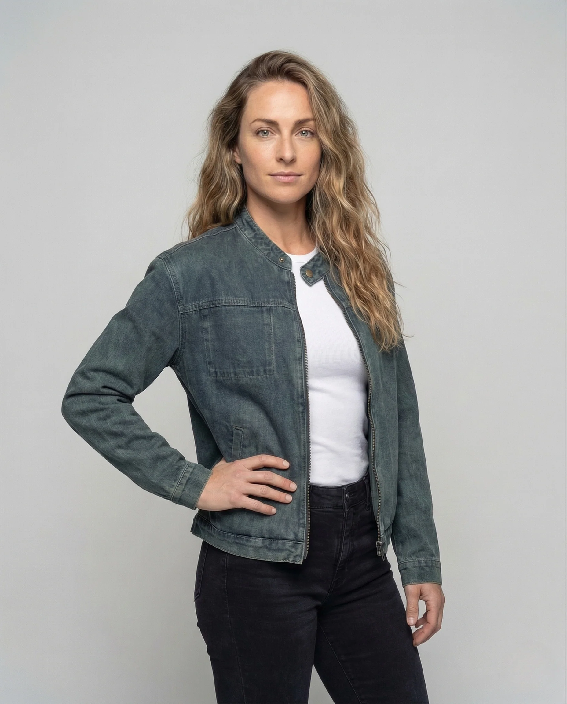 Damen Denim Übergangsjacke Boxy - Image 2