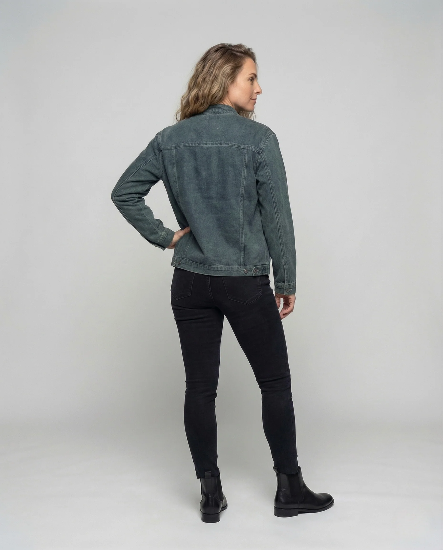 Damen Denim Übergangsjacke Boxy - Image 4