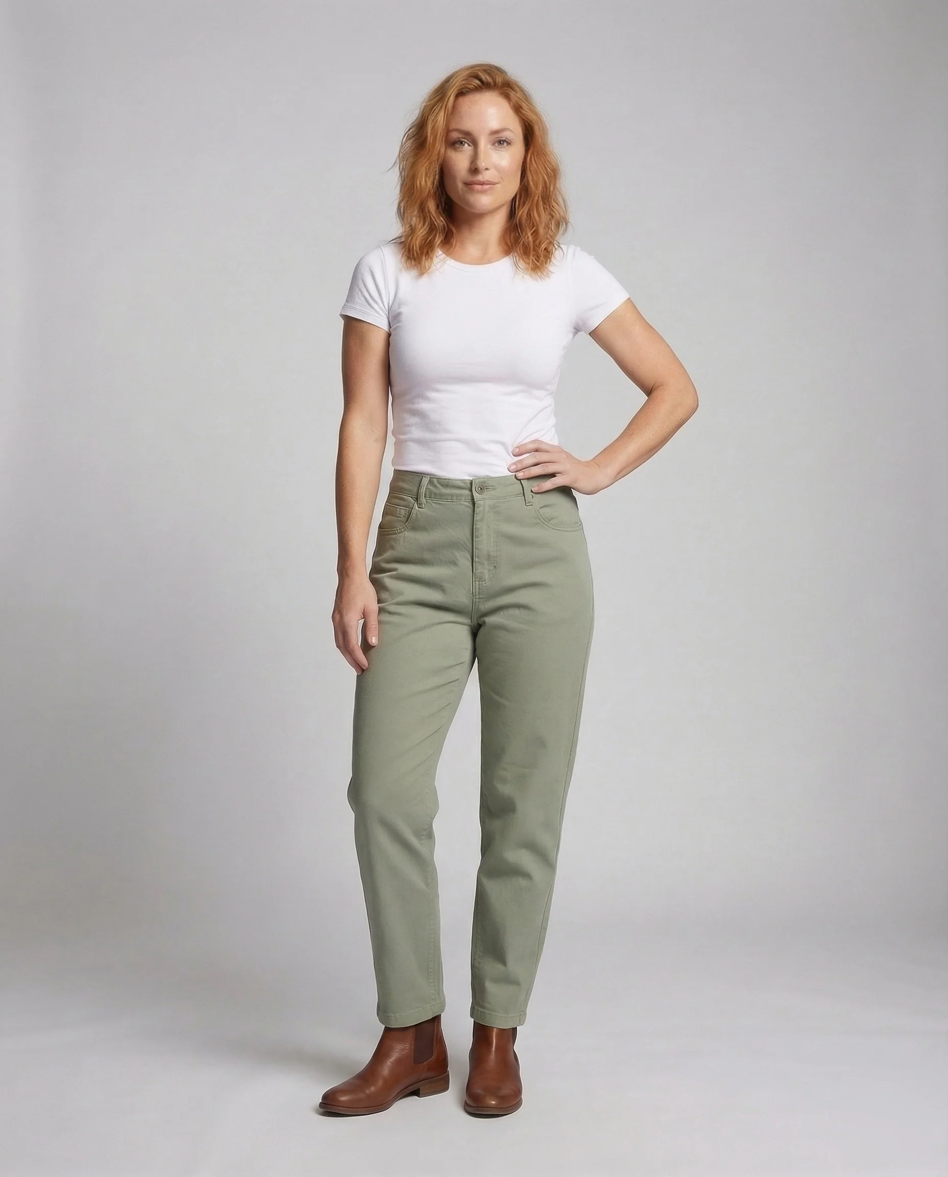 Damen Hose High Waist Gerade - Image 2