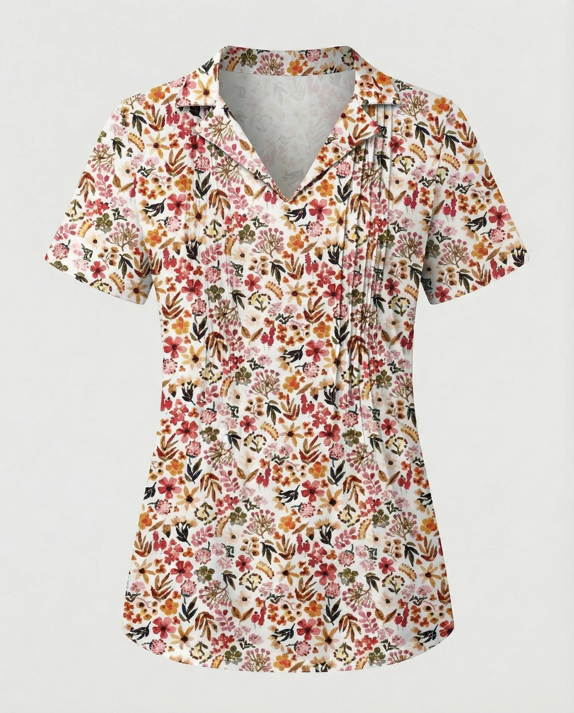 Bluse Damen Kurzarm Print - Image 7