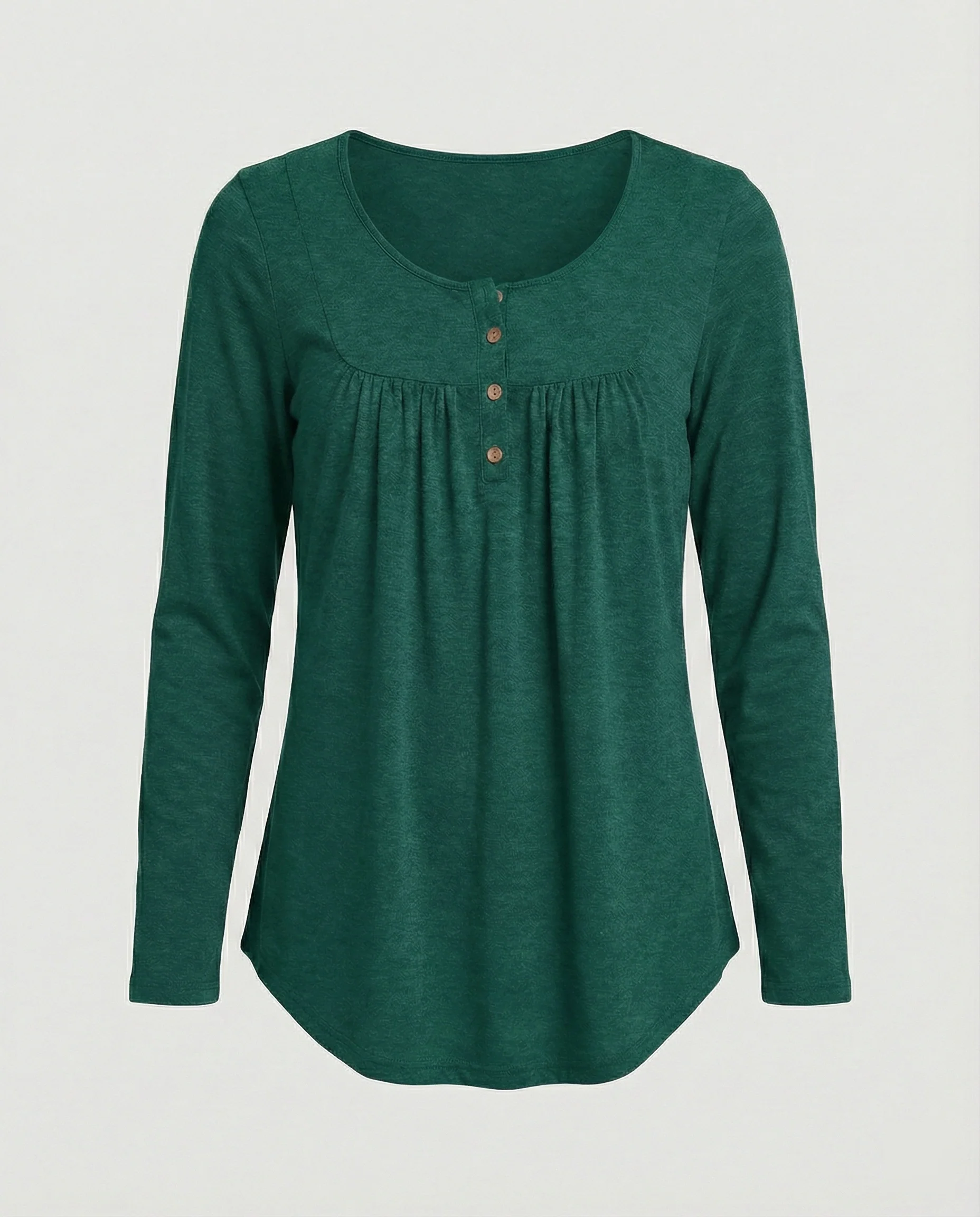 Damen Tunika Damen Langarm Henley - Image 11