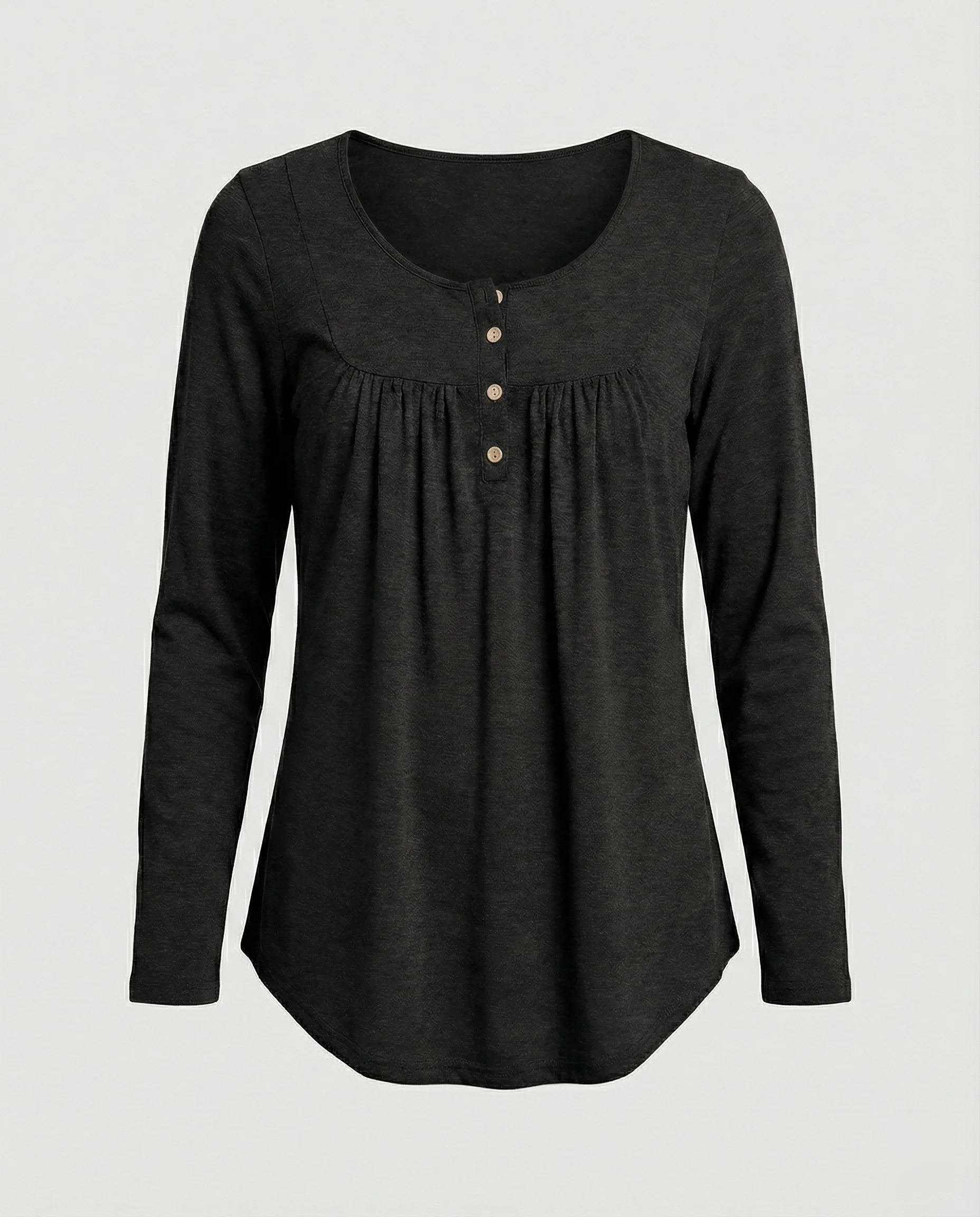 Damen Tunika Damen Langarm Henley - Image 6