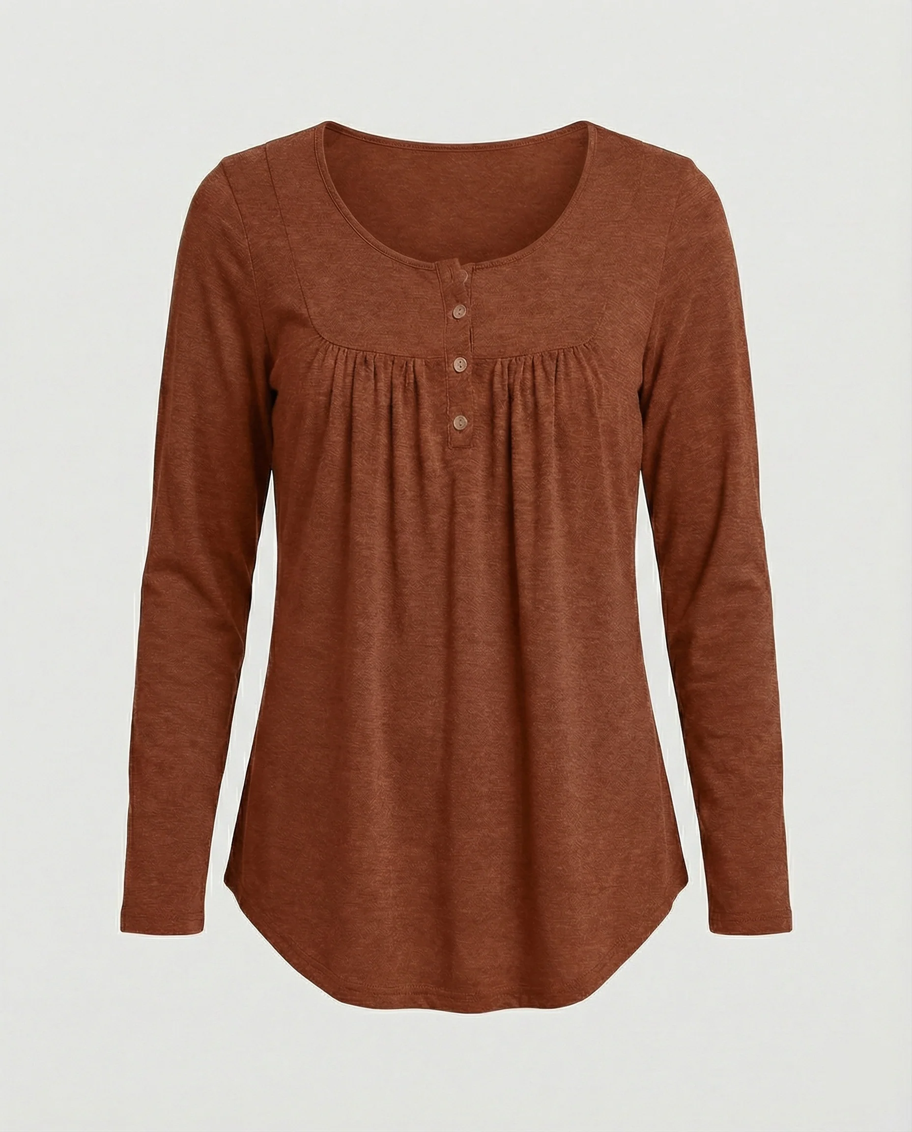 Damen Tunika Damen Langarm Henley - Image 7