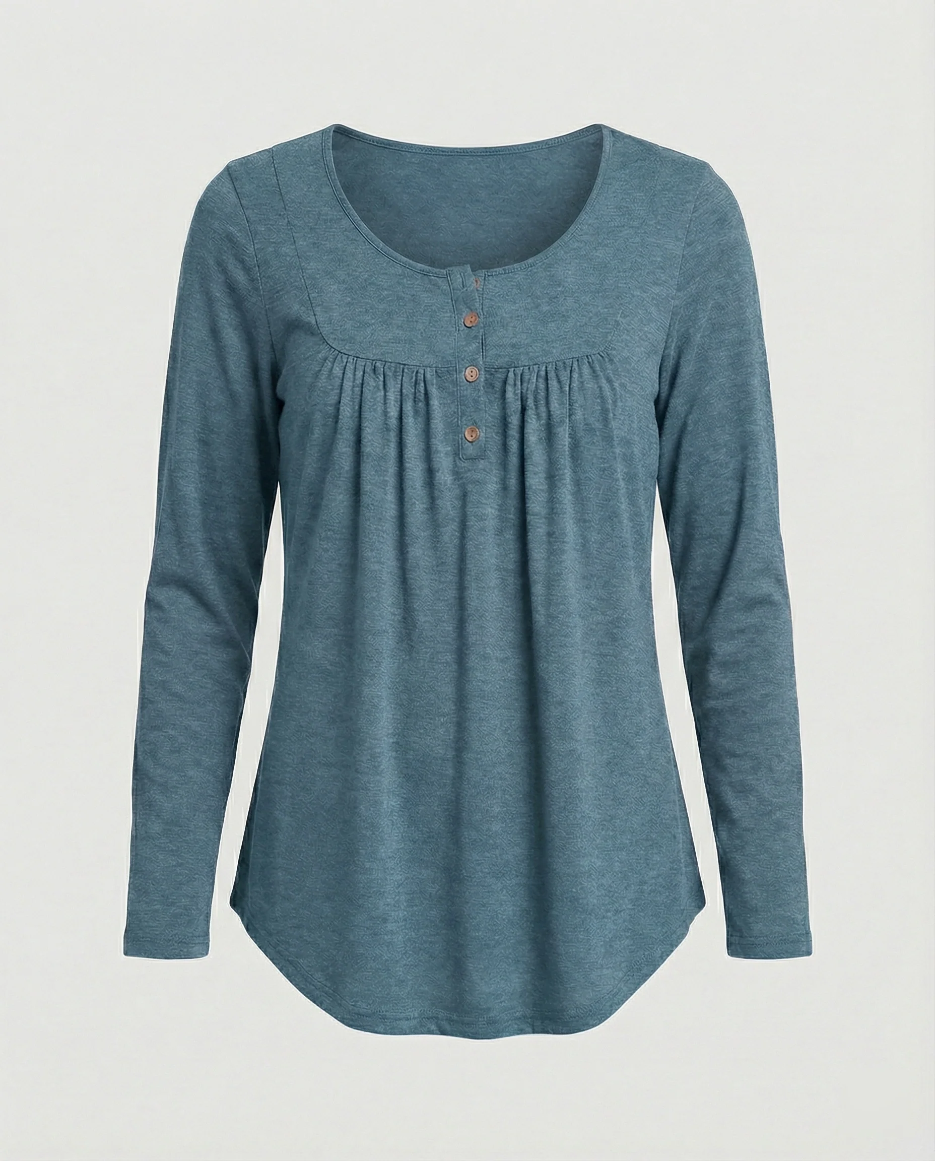 Damen Tunika Damen Langarm Henley - Image 8