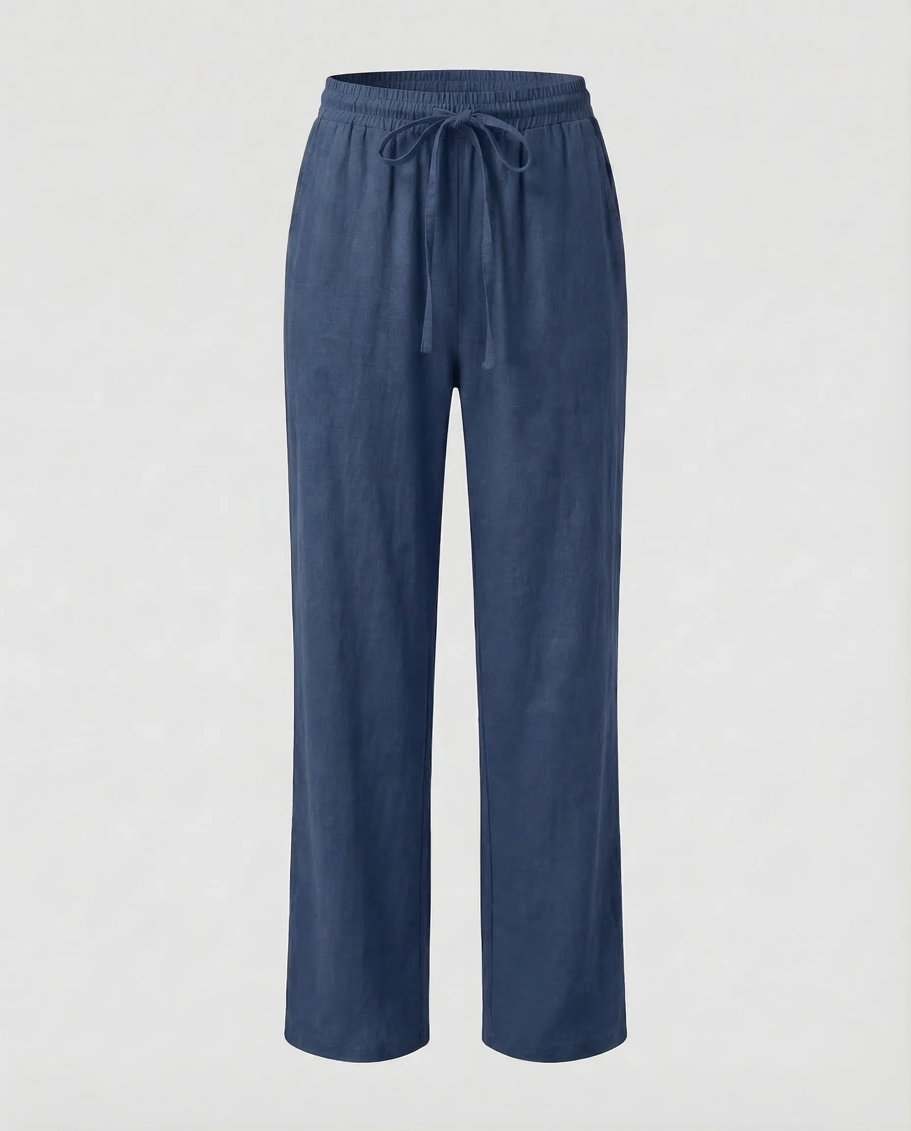 Damen Leinenhose Weit Tunnelzug - Image 6
