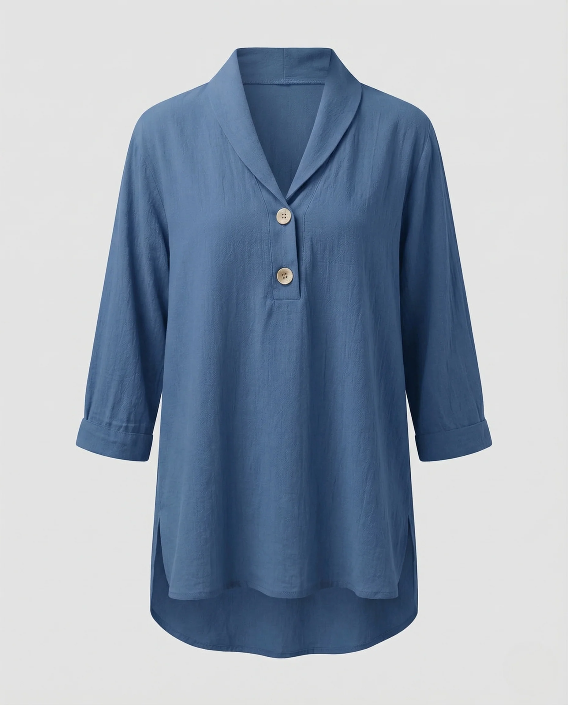 Damen Longbluse Schalkragen 3/4 Ärmel - Image 6