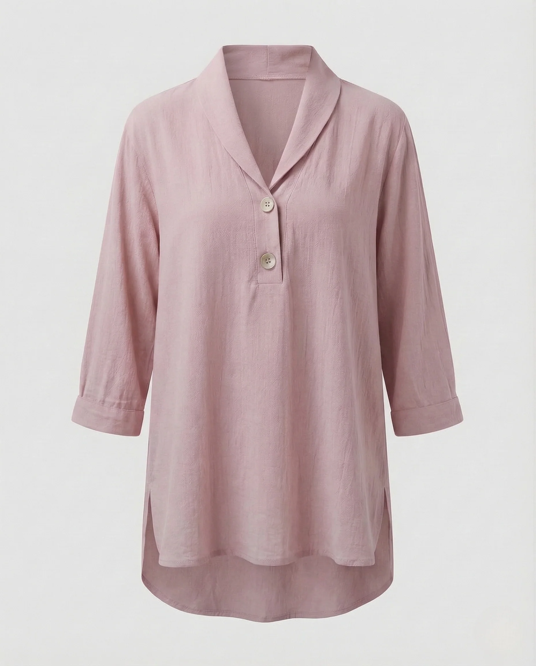 Damen Longbluse Schalkragen 3/4 Ärmel - Image 7