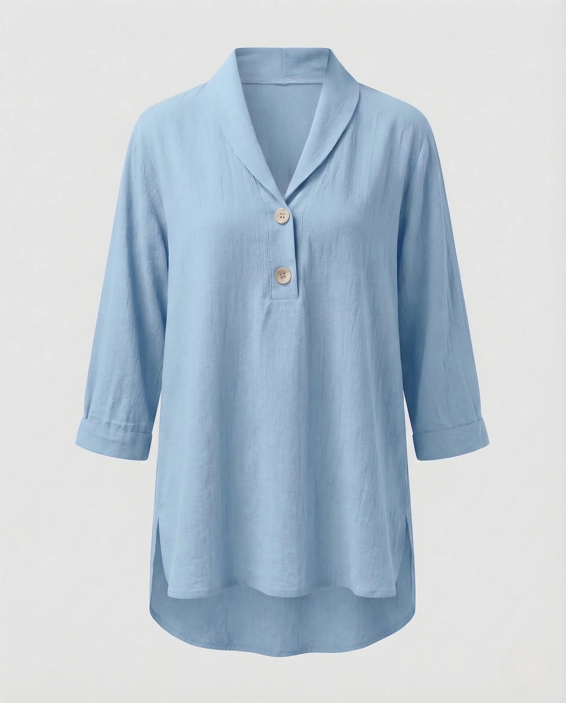 Damen Longbluse Schalkragen 3/4 Ärmel - Image 9