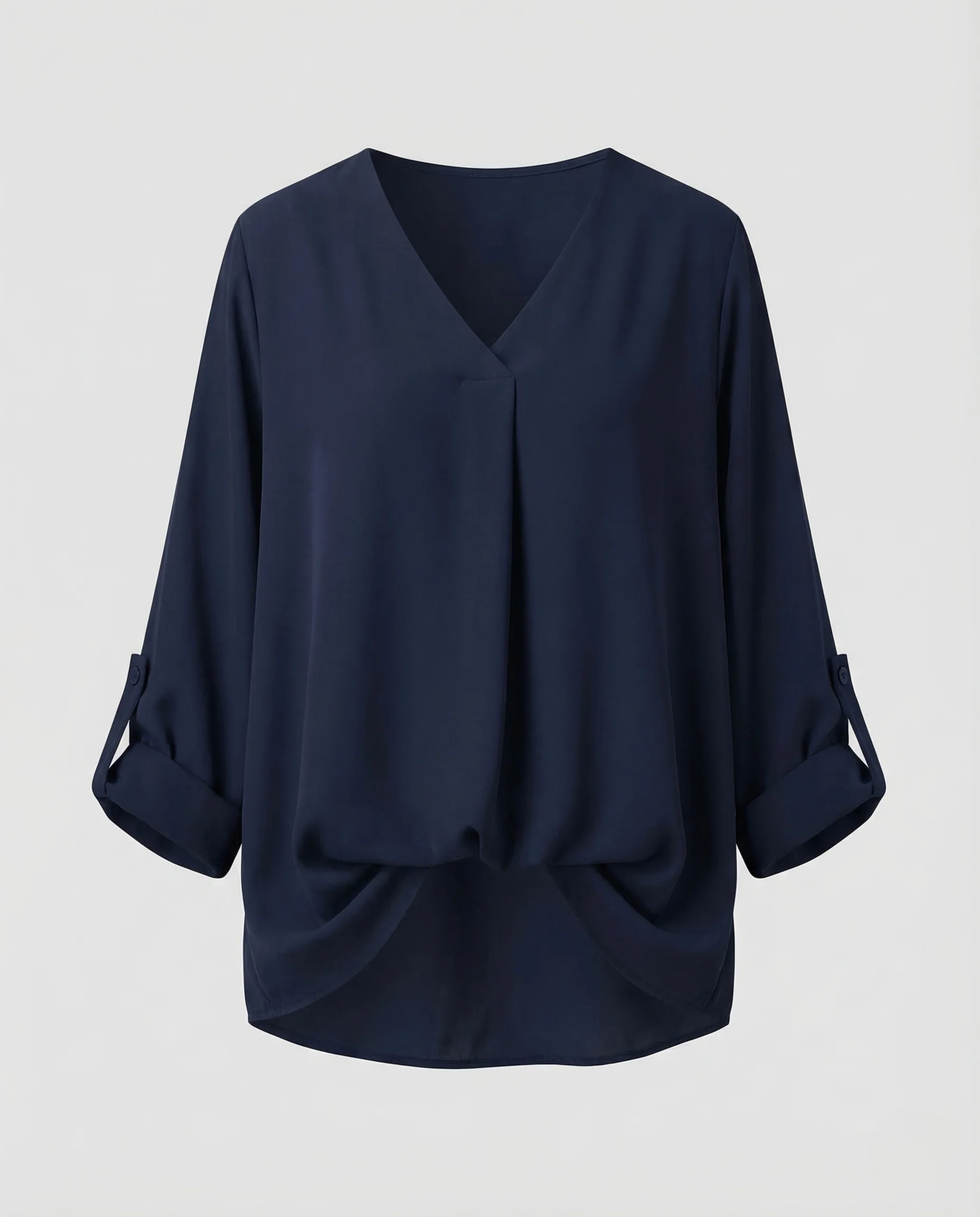 Damen Chiffonbluse V Ausschnitt Weit - Image 5