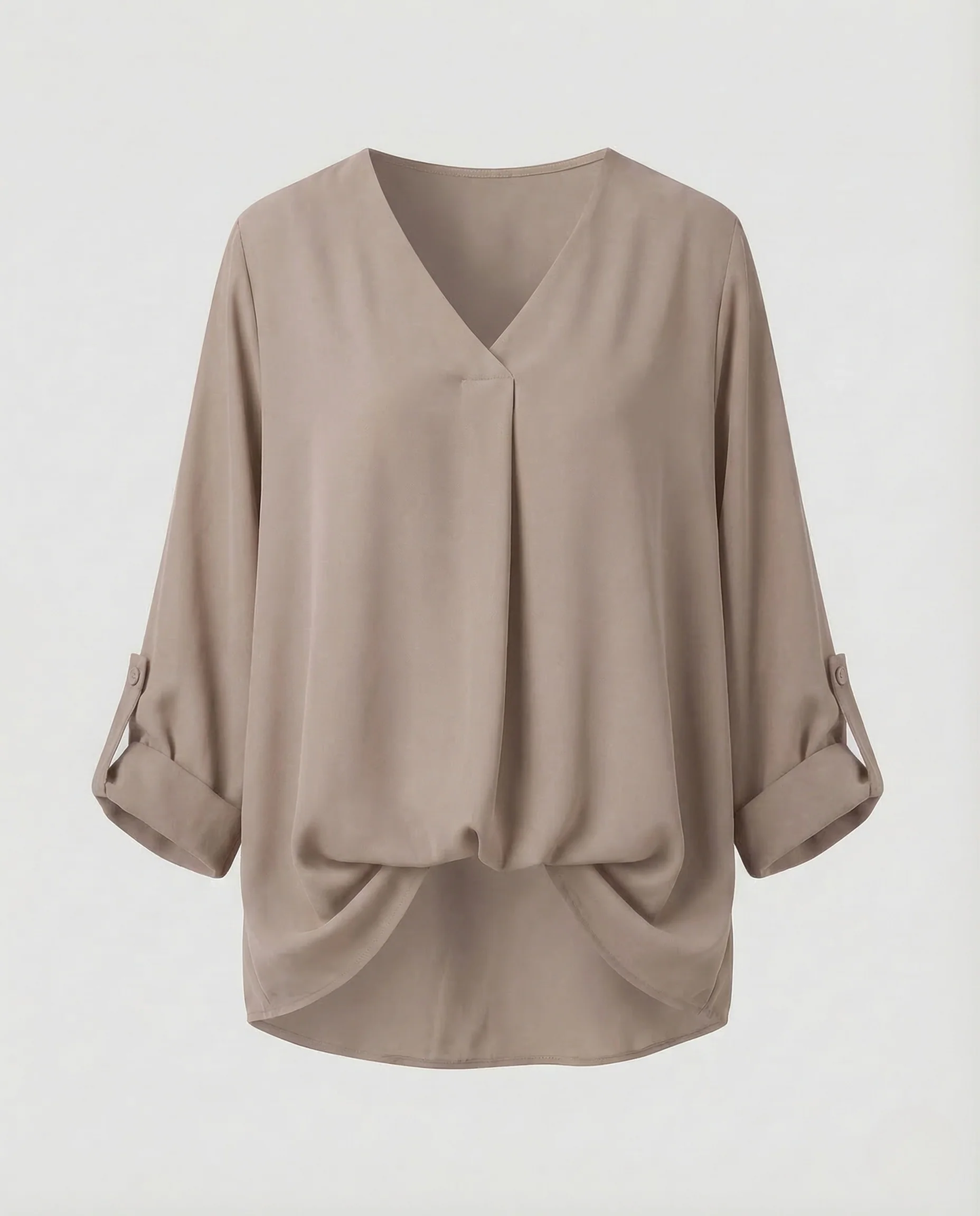 Damen Chiffonbluse V Ausschnitt Weit - Image 7