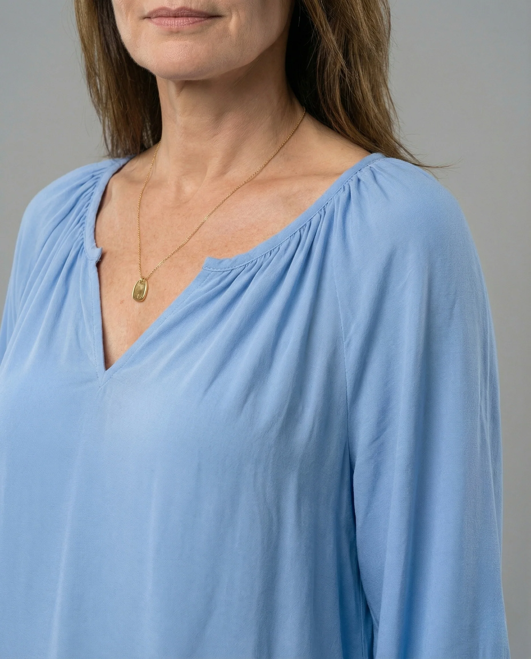 Damen Tunika Bluse V-Ausschnitt - Image 3
