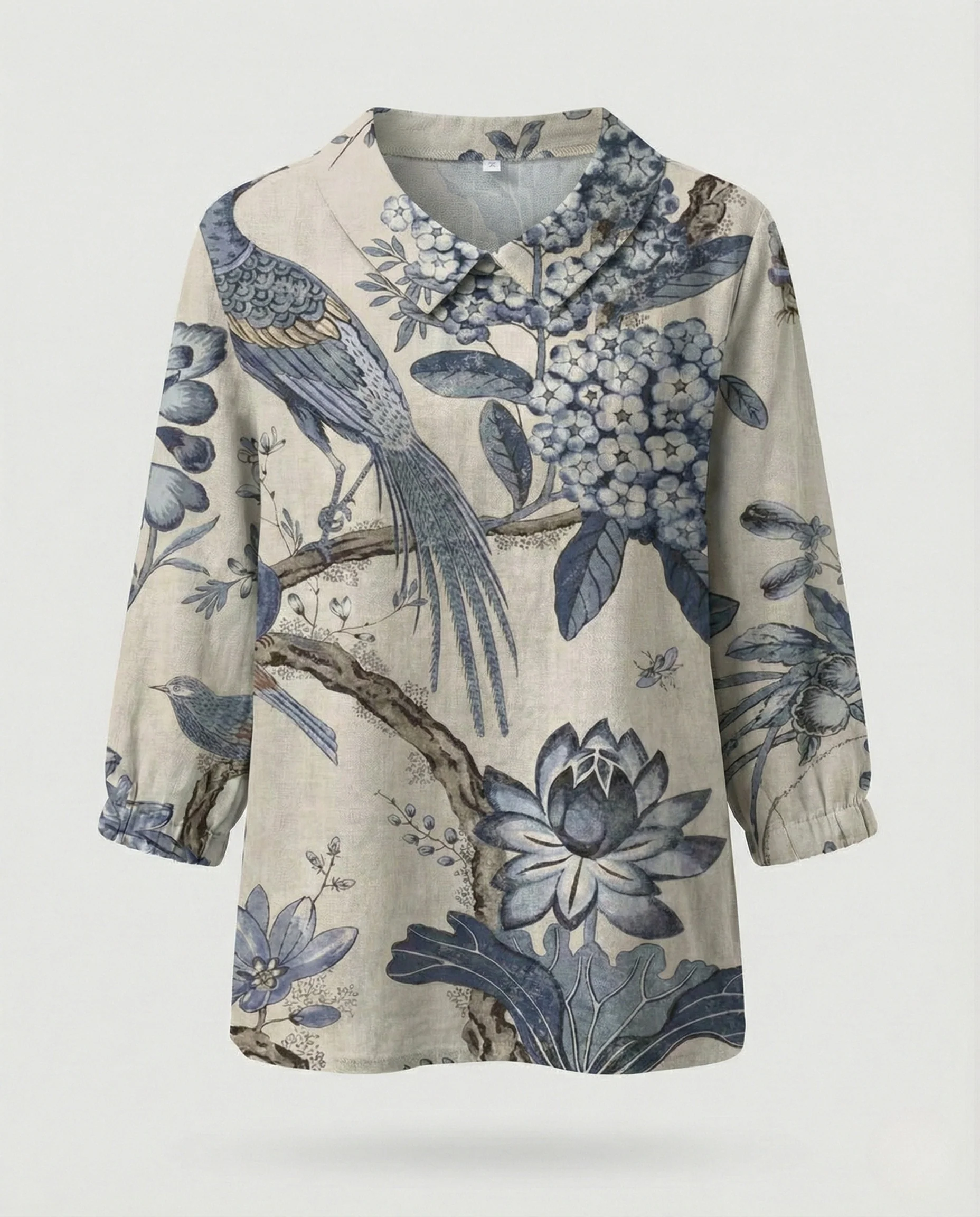 V-Ausschnitt Tunika Damen Waldmotiv - Image 5