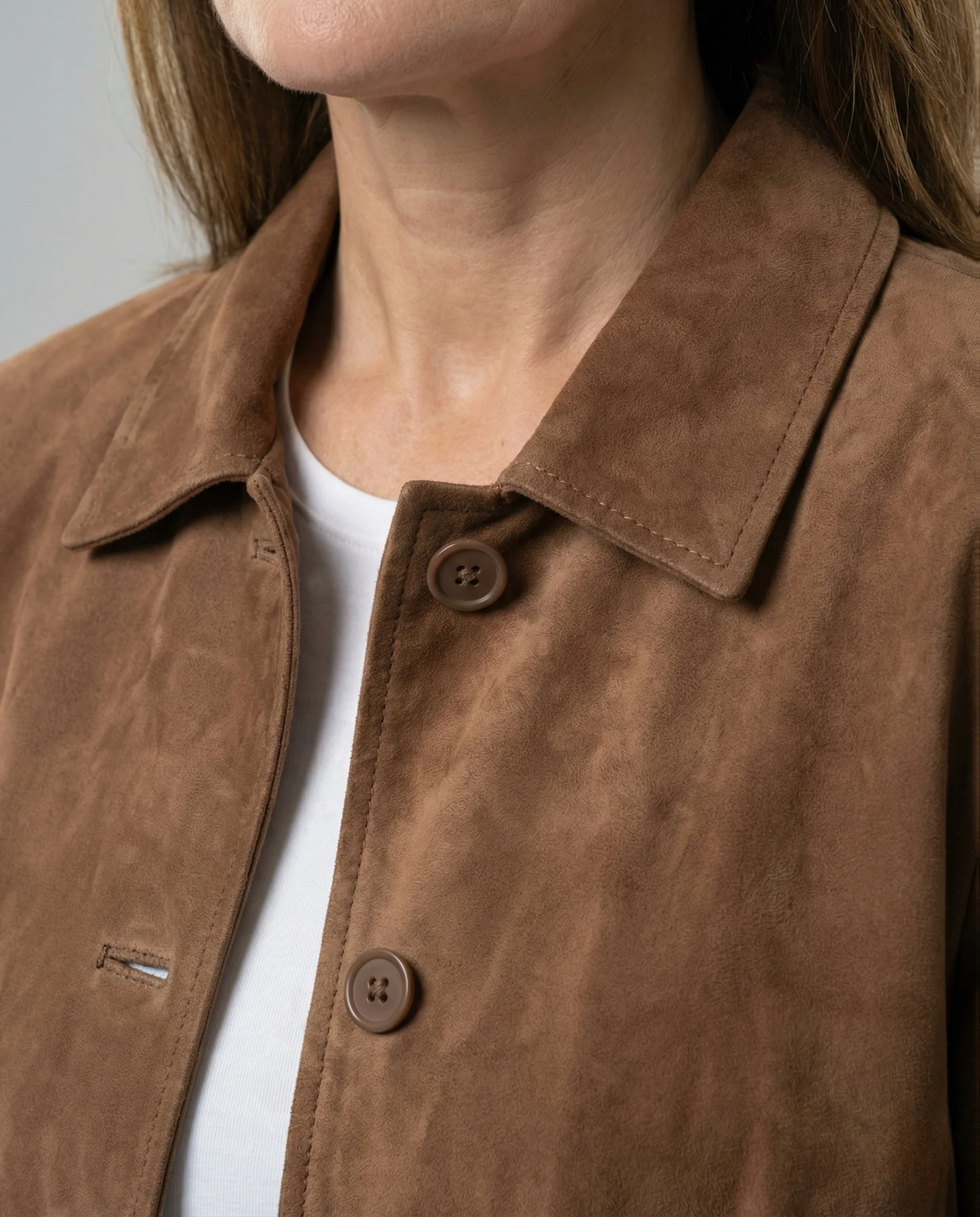 Damen Jacke Veloursimitat Casual - Image 3